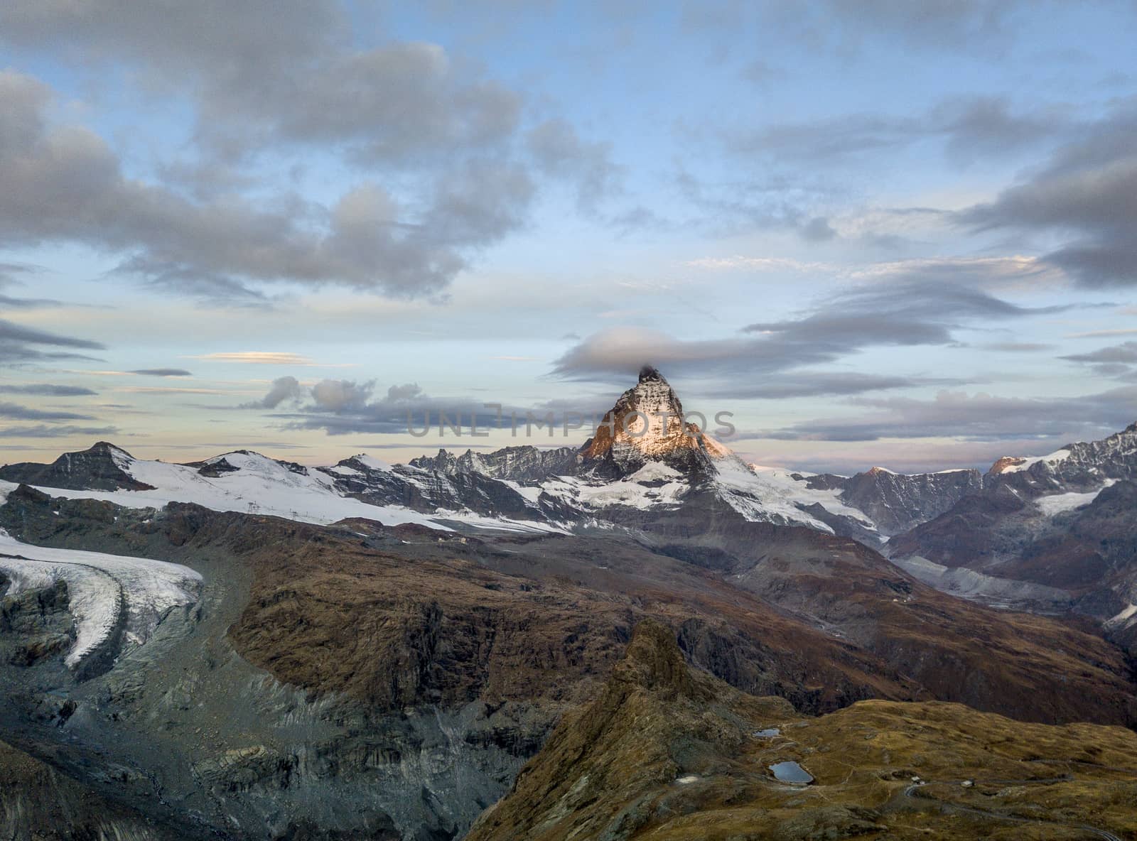 Matterhorn looking from  Gornergrat, Zermatt of Switzerland.