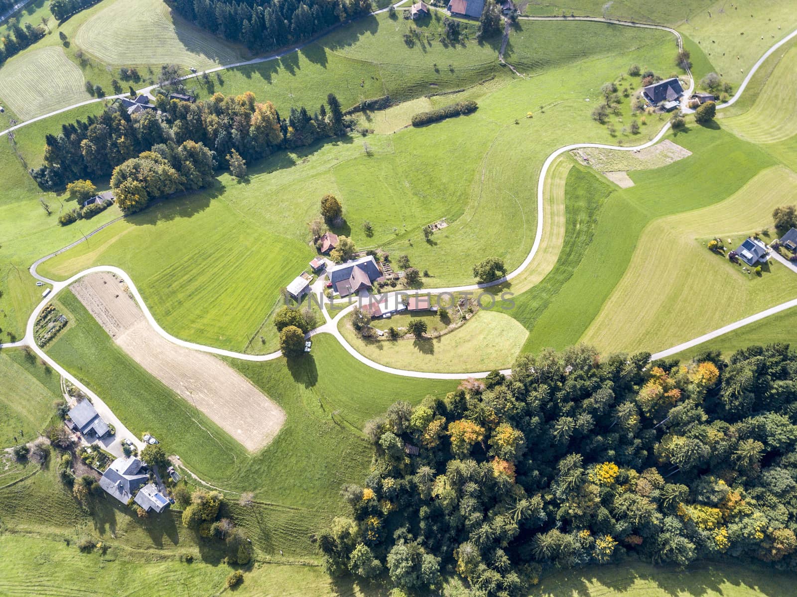 The bird's-eye view of the Burgdorf in Switzerland.