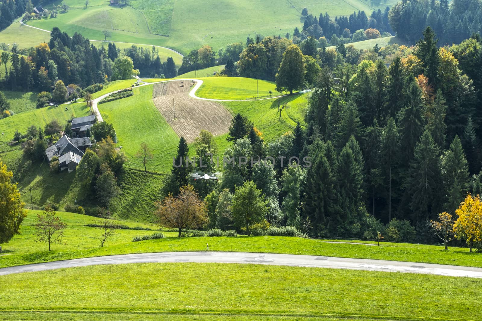 The bird's-eye view of the Burgdorf in Switzerland.