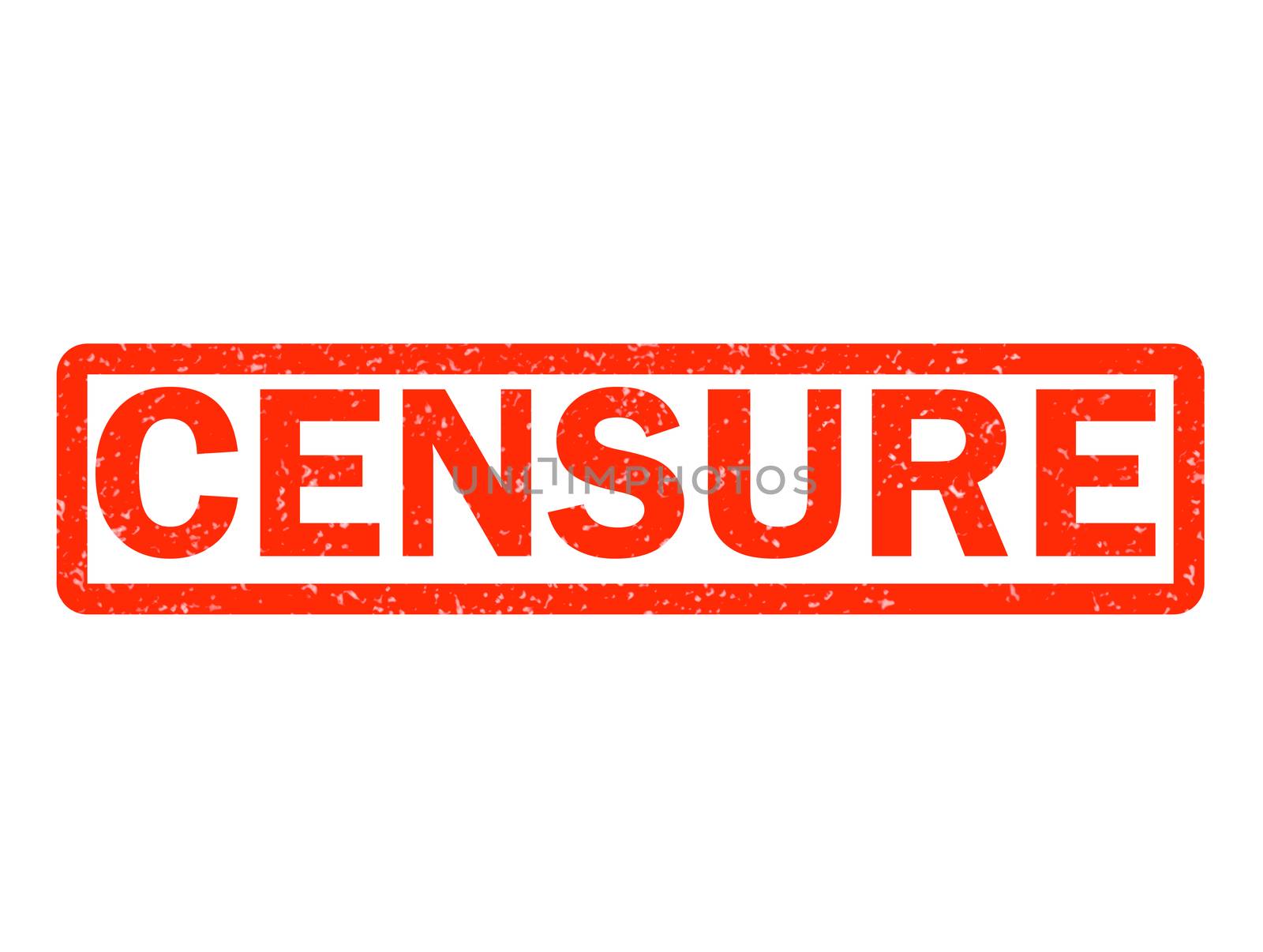 censure red rubber stamp on white background. censure stamp sign.  text for censure stamp. 