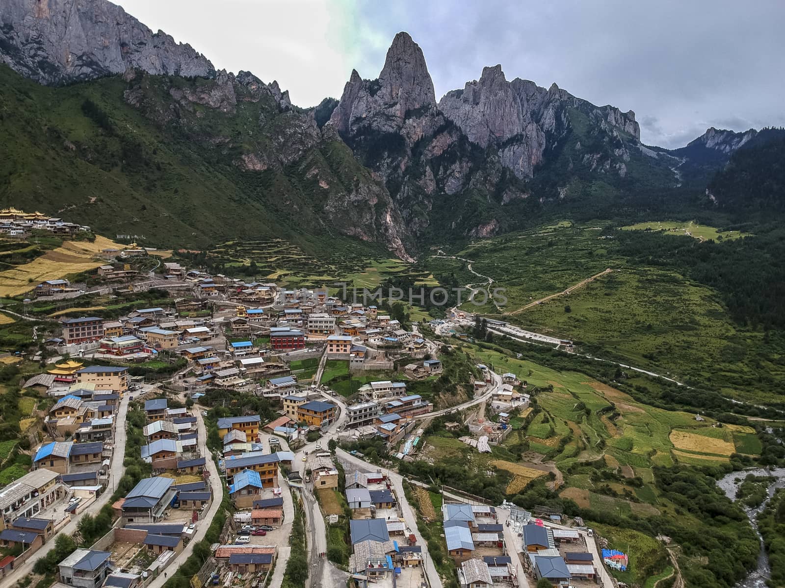 Zha Ga Na village , the place which created with God's thumb, in Diebu county, Gansu province.