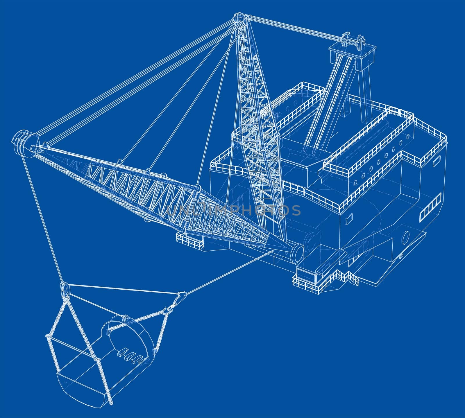 Dragline walking excavator by cherezoff