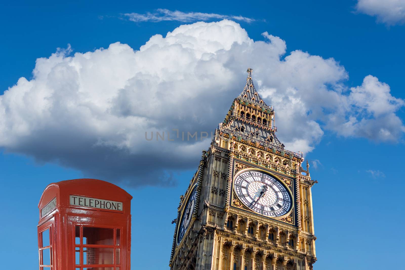 Big Ben and Red Telephone Box by JFsPic