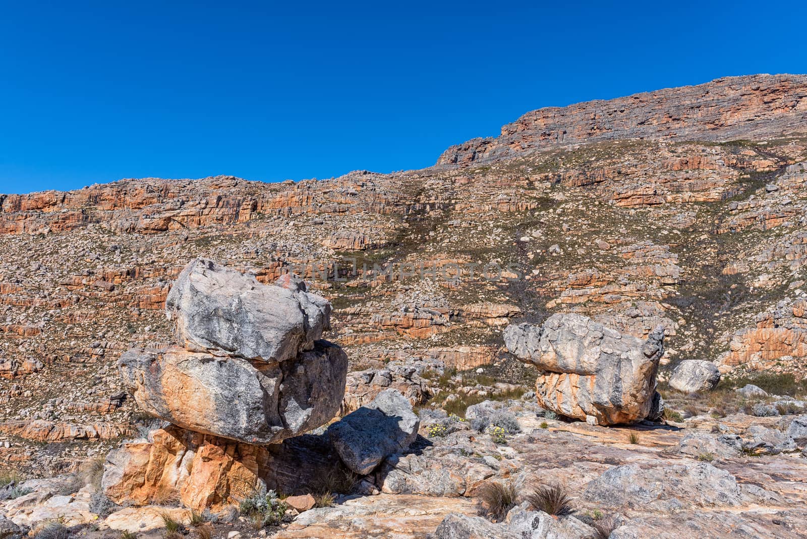 Rock formation on the Bokveldskloof hiking trail to the Maltese Cross near Dwarsrivier in the Cederberg Mountains of the Western Cape Province