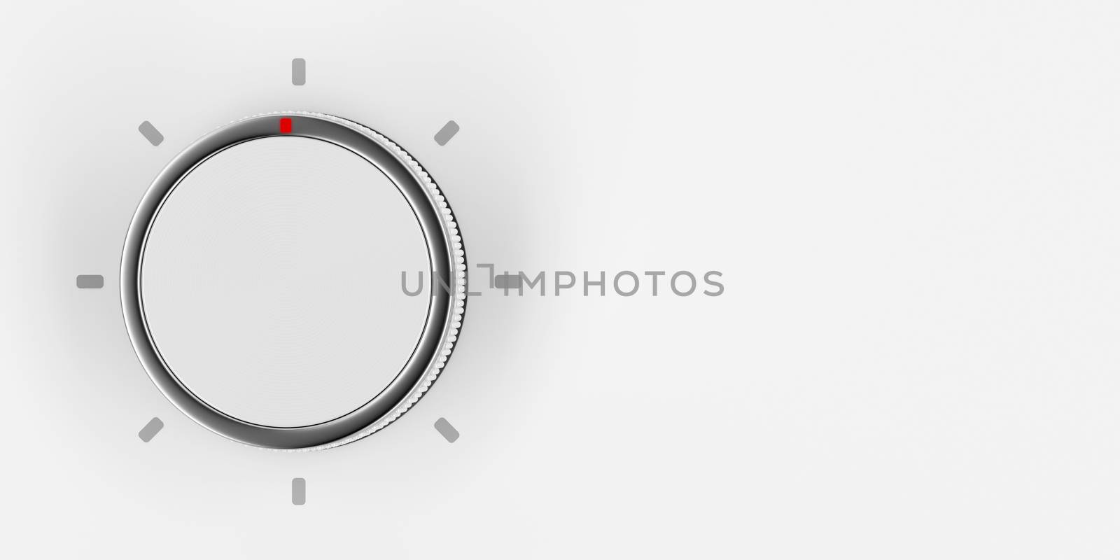 White control knob by magraphics