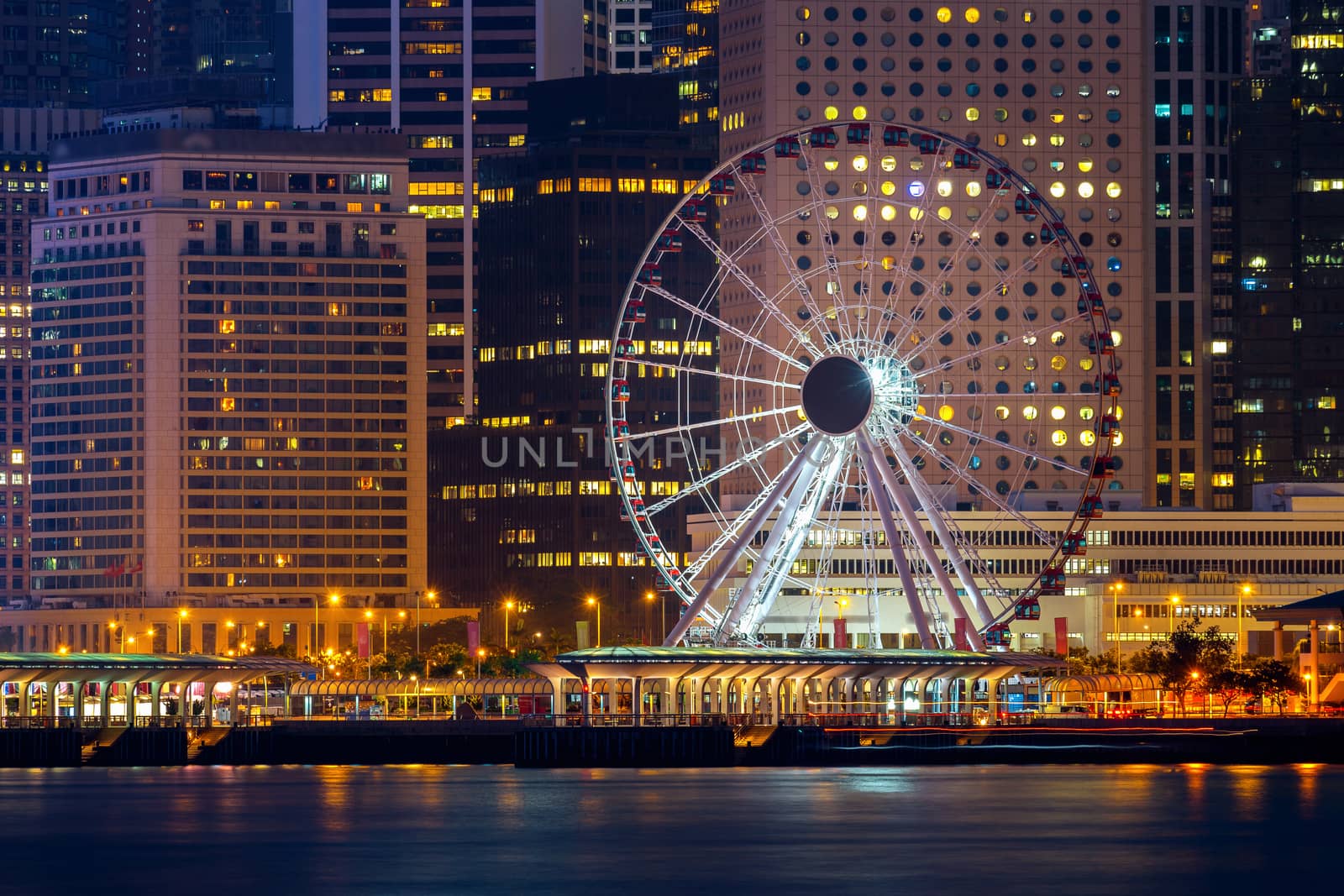 Observation Wheel in Hong Kong. by gutarphotoghaphy