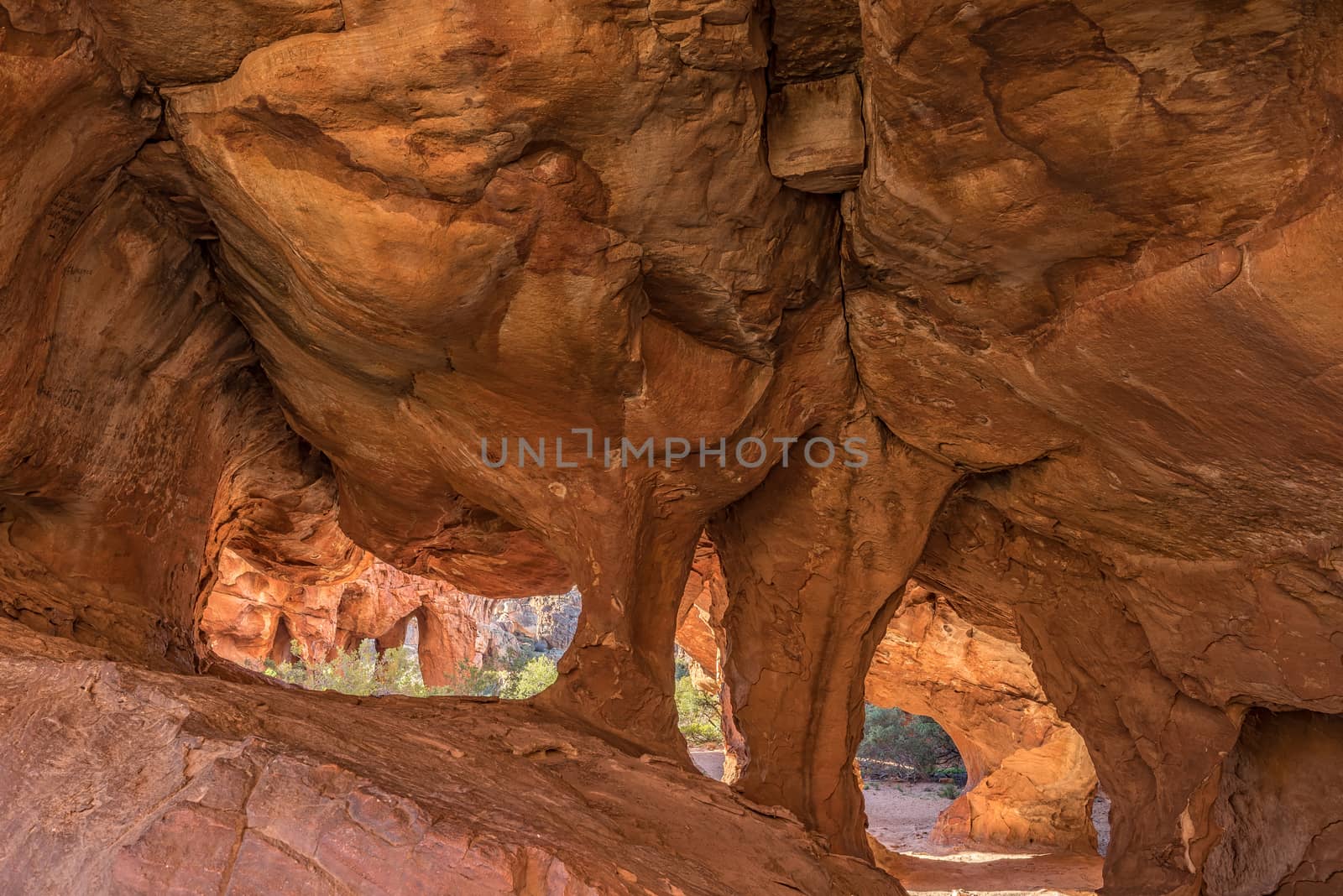 The main Stadsaal Cave in the Cederberg Mountains in the Western Cape Province of South Africa