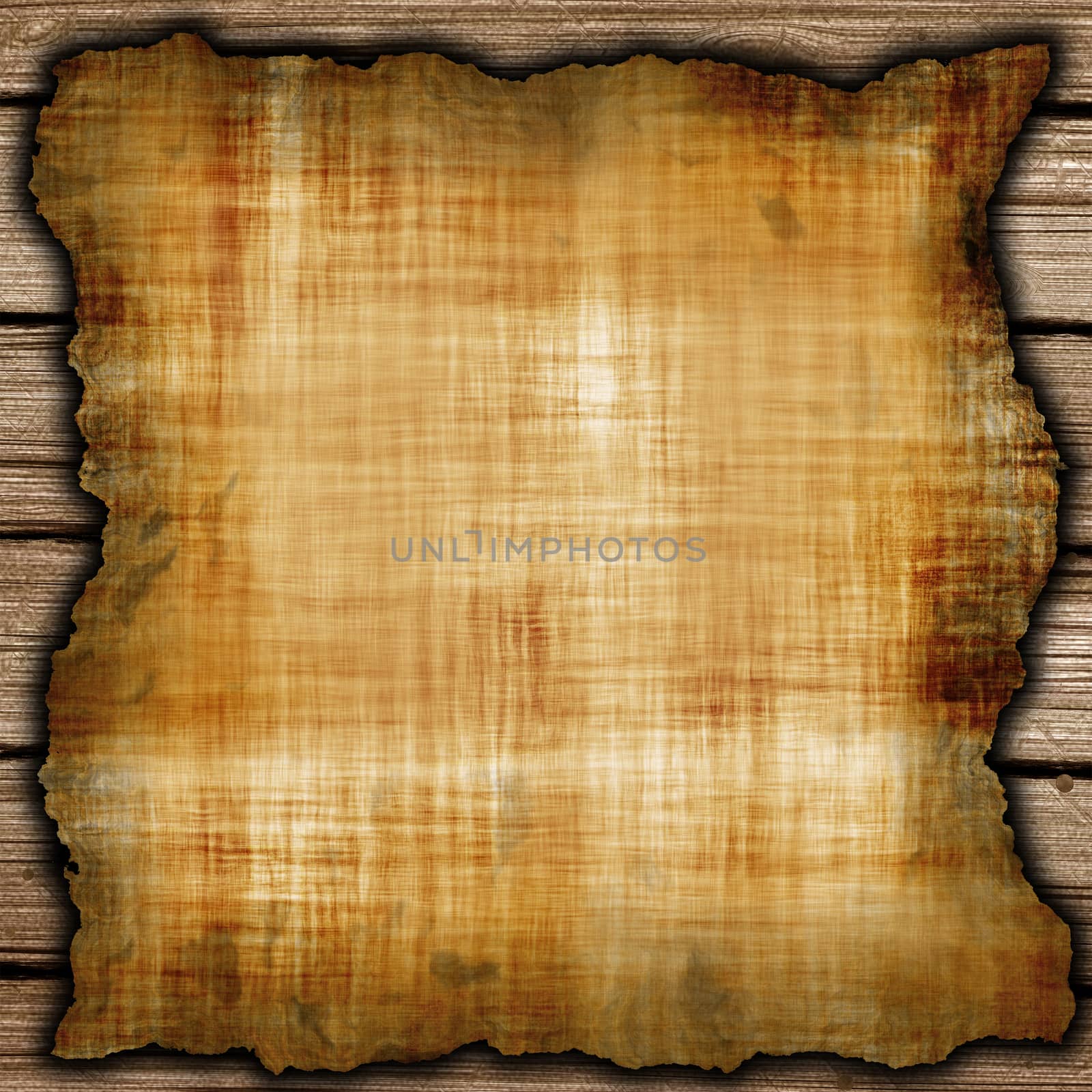 Old grunge paper on the wood background by ankarb