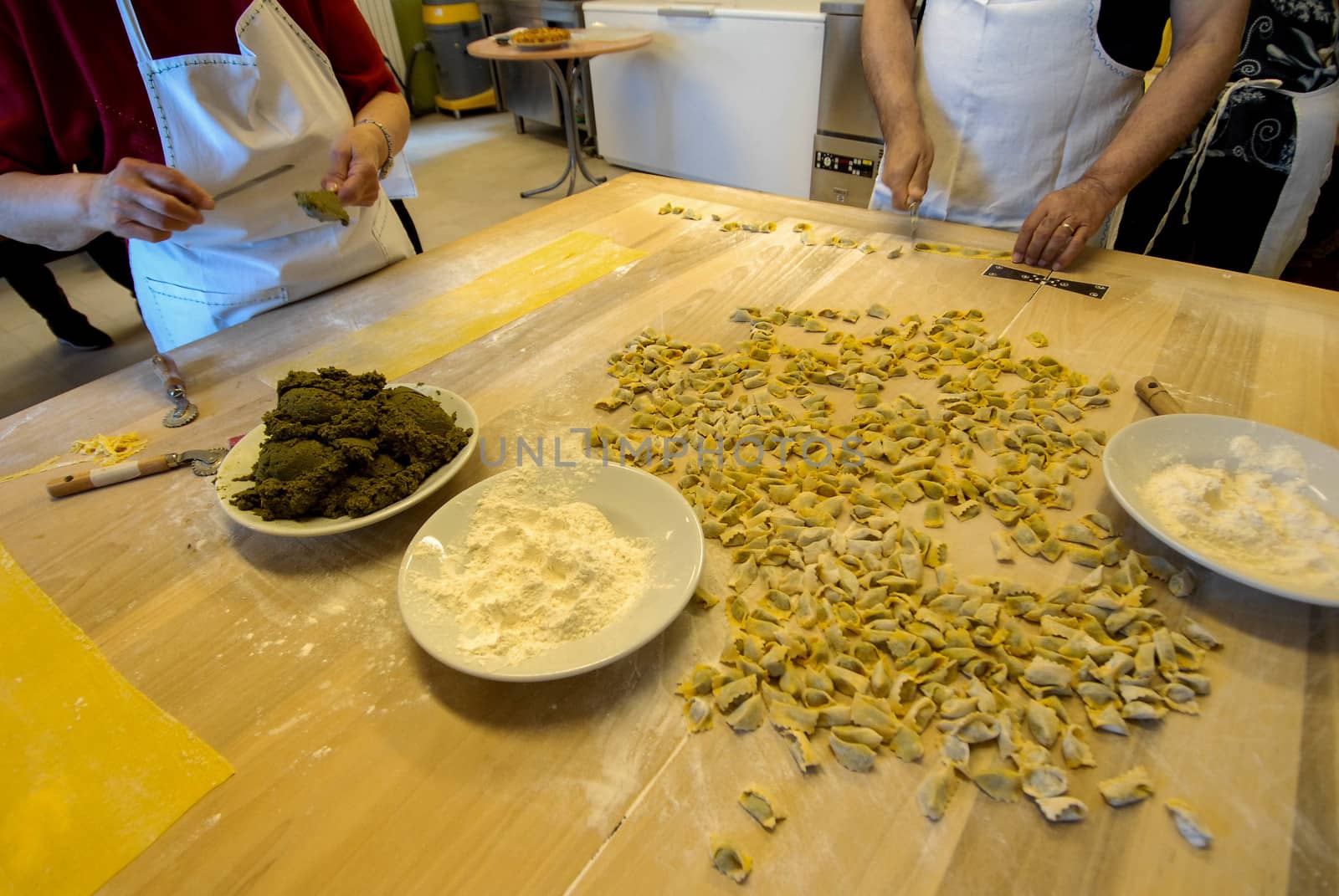 Agnolotti: home made pasta of the Langhe, Piedmont - Italy