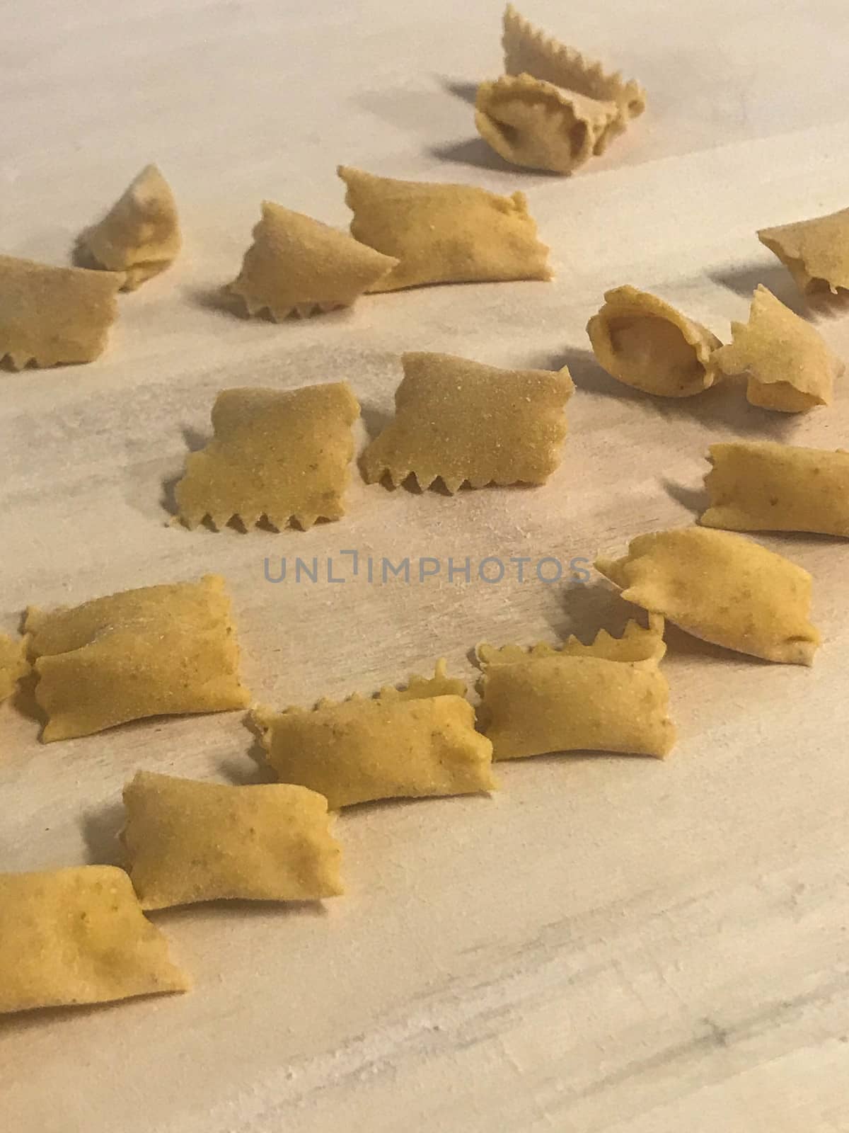 Agnolotti: home made pasta of the Langhe, Piedmont - Italy