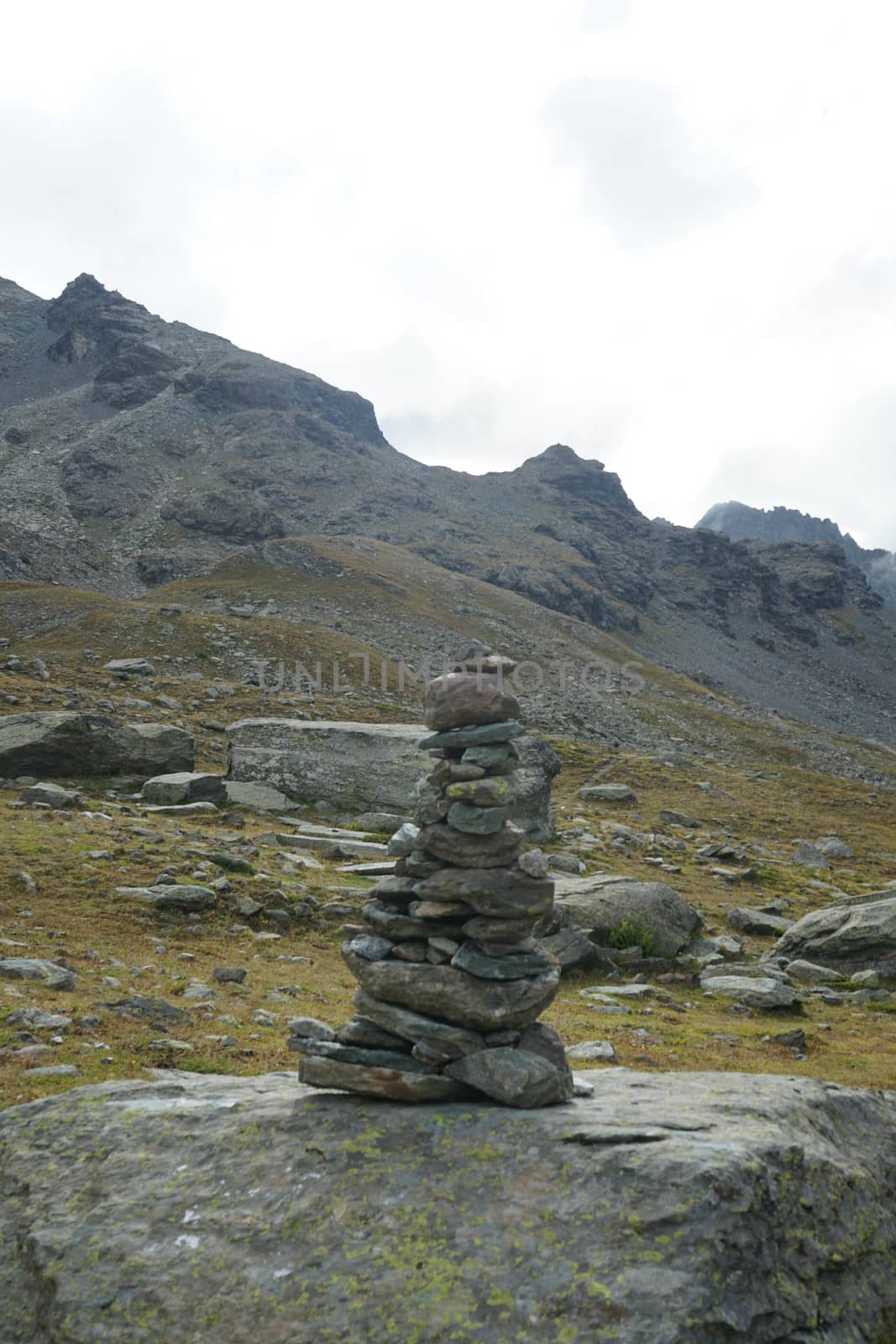 Stones in balance around Monviso by cosca