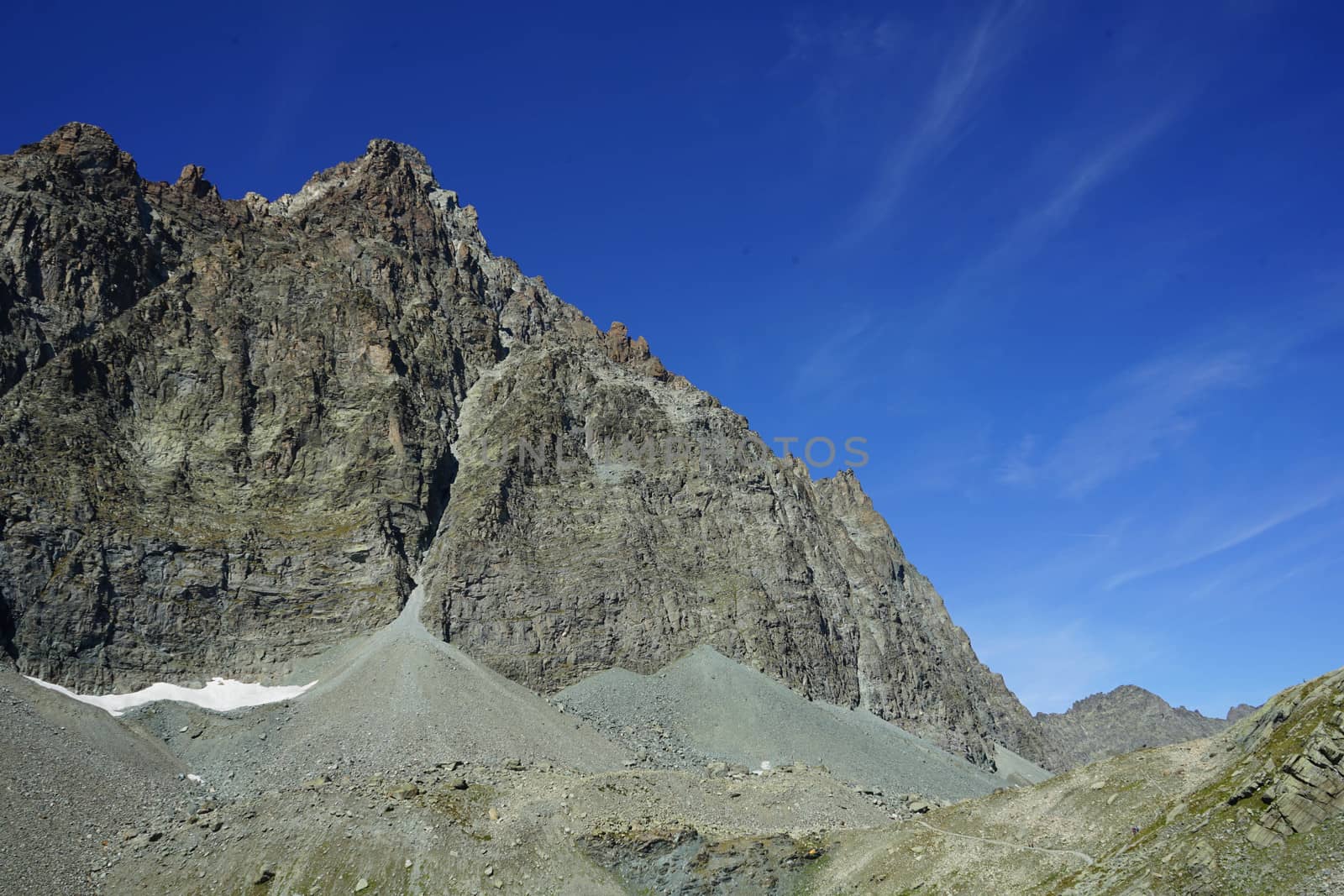 Panoramic view of the mountain Monviso