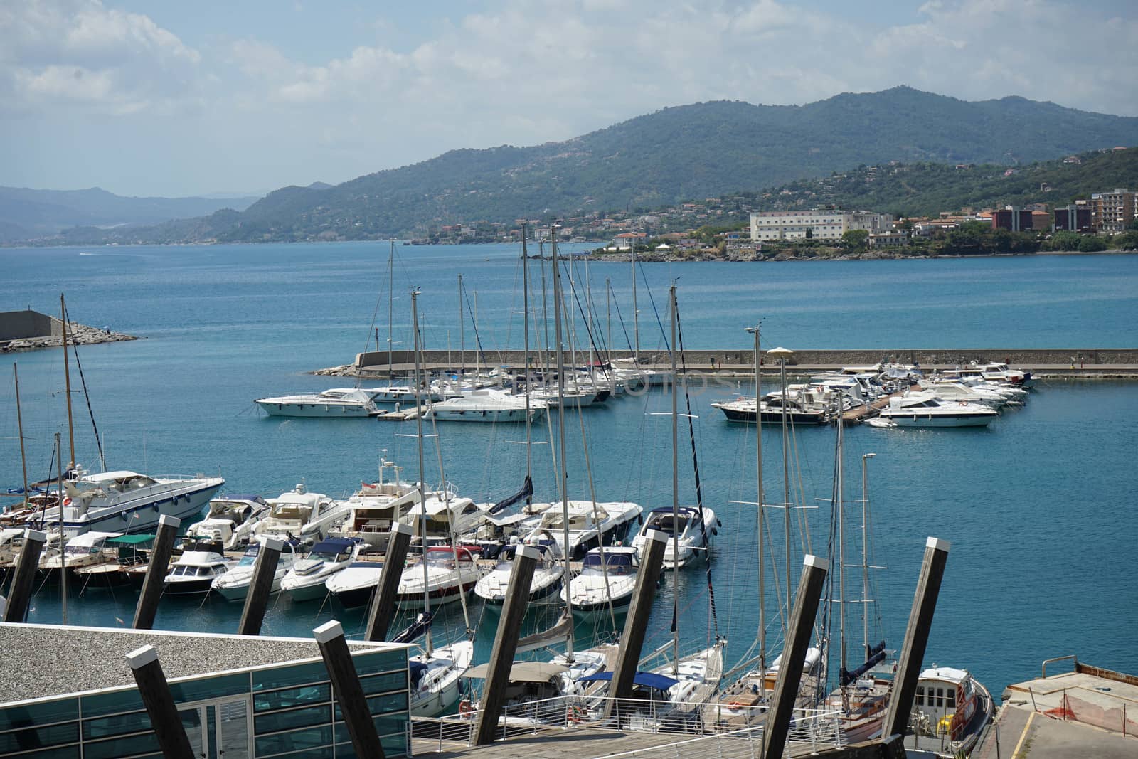 View of the port and city of Sapri, Salerno - Campania