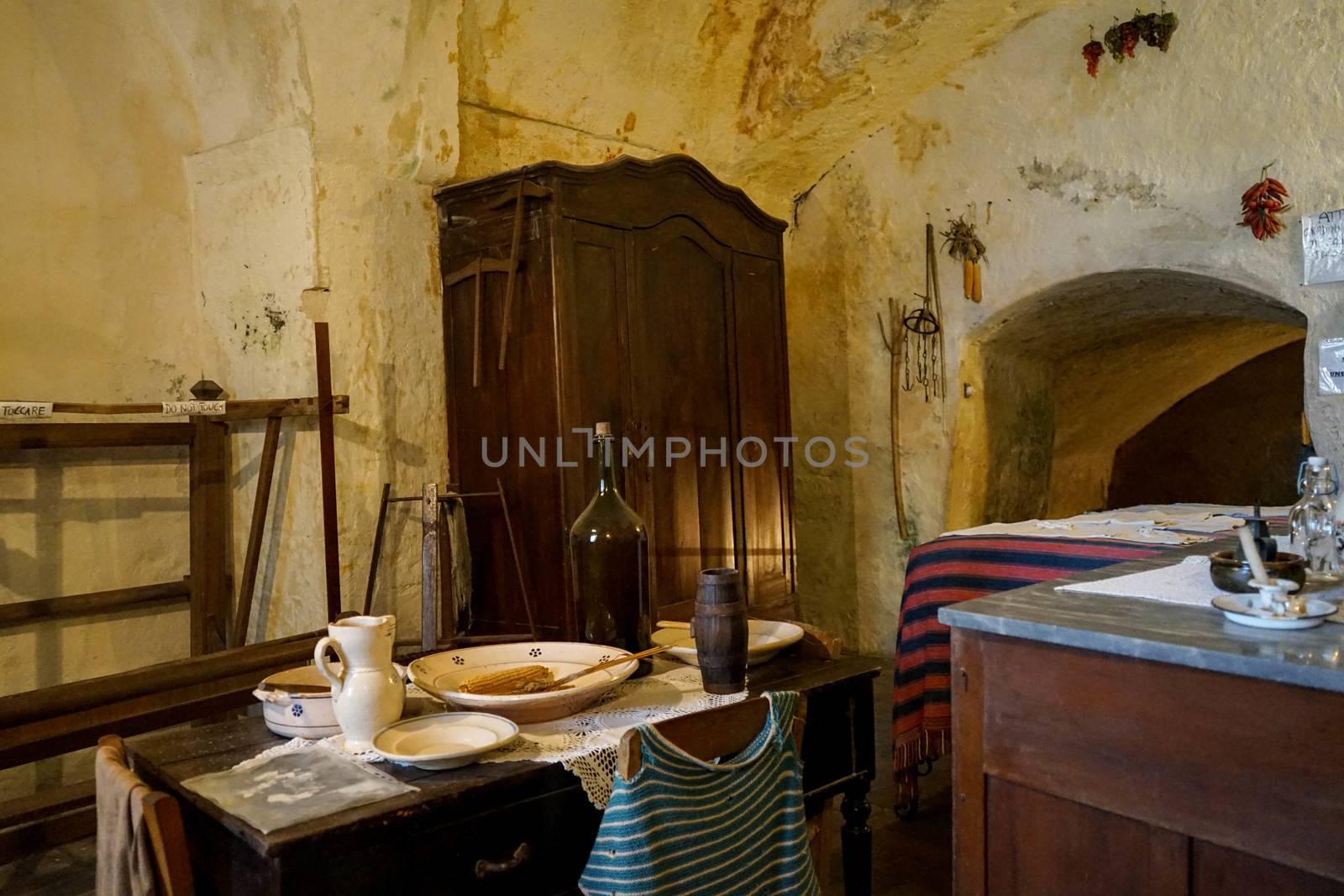 Cave house. Old farmer house in Matera