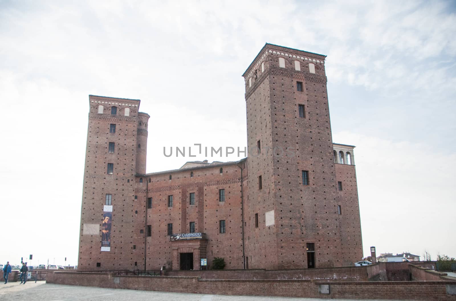 View of Castle Principles of Acaja in Fossano