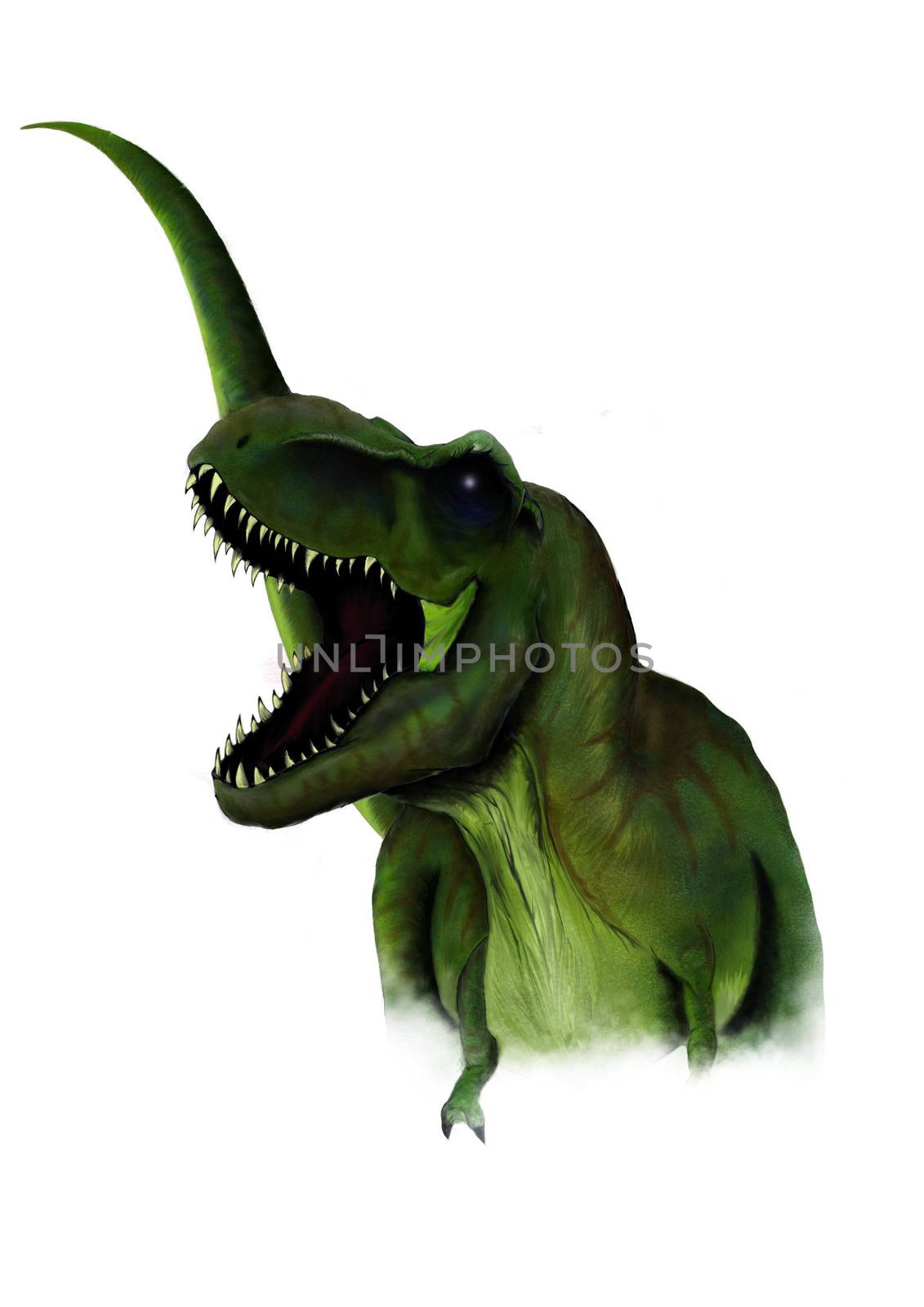 sketch of a cartoon dinosaur in illustartion by dean