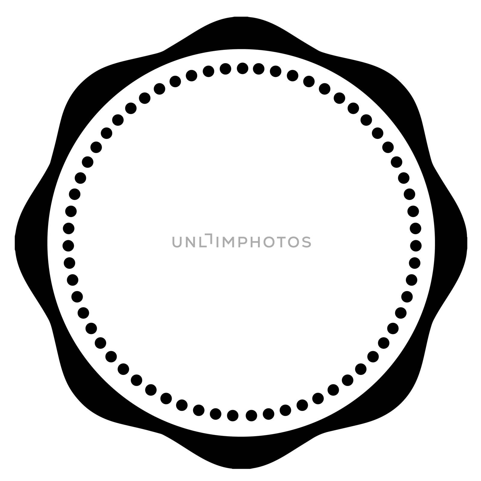 Black and white circle pattern, use as label or logo