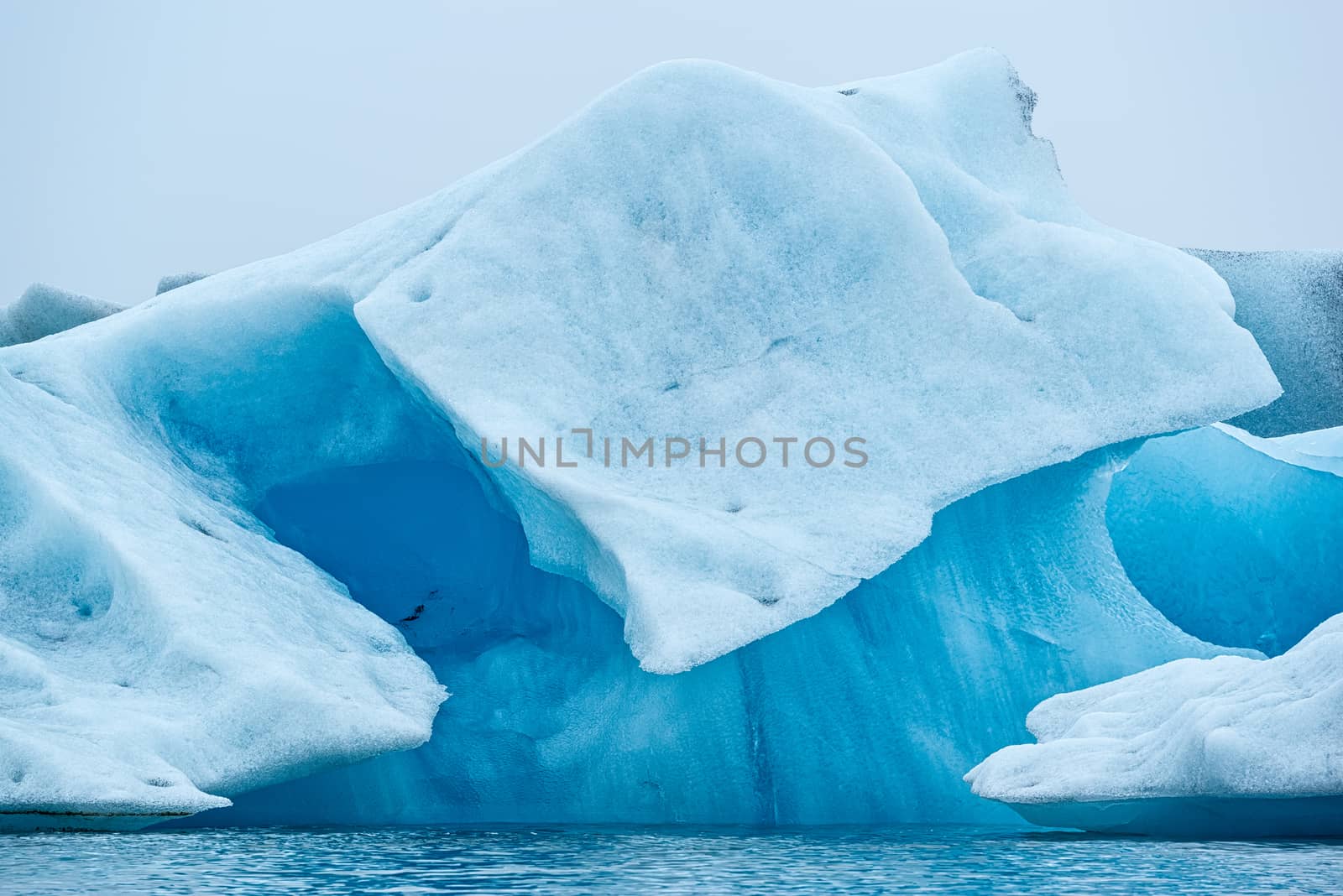 Icebergs in the Jokulsarlon's lake near Vatnajokull glacier, Iceland