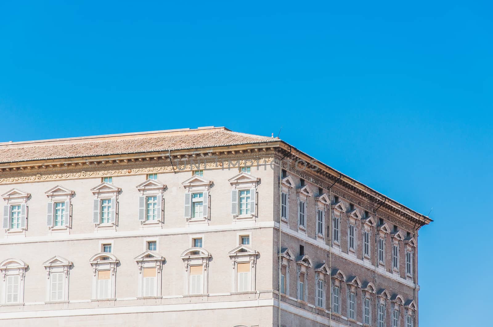 View of St. Peter's Square from Rome to Vatican in Italy