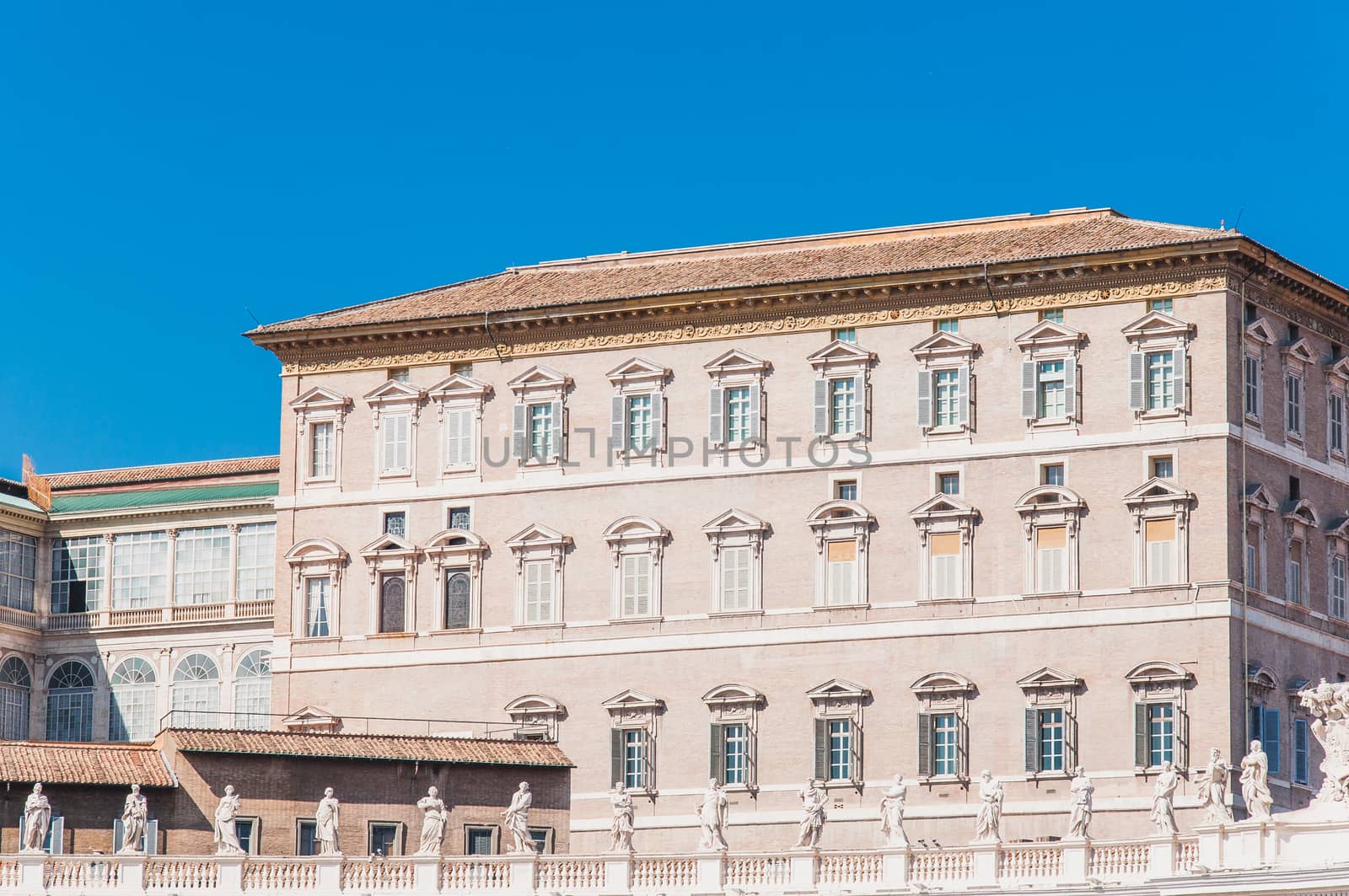 View of St. Peter's Square from Rome to Vatican in Italy