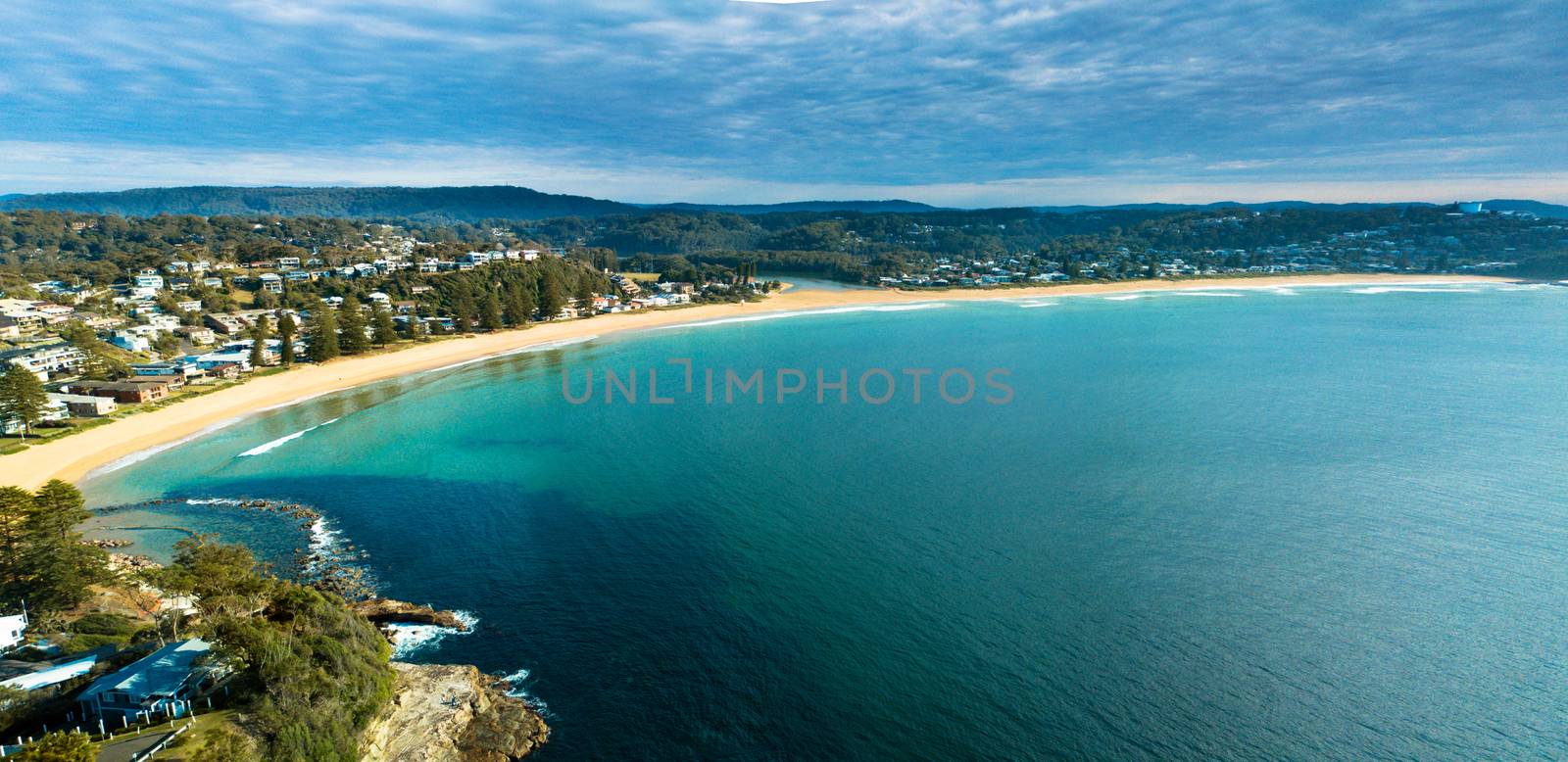 Panoramic views of Avoca Beach by lovleah