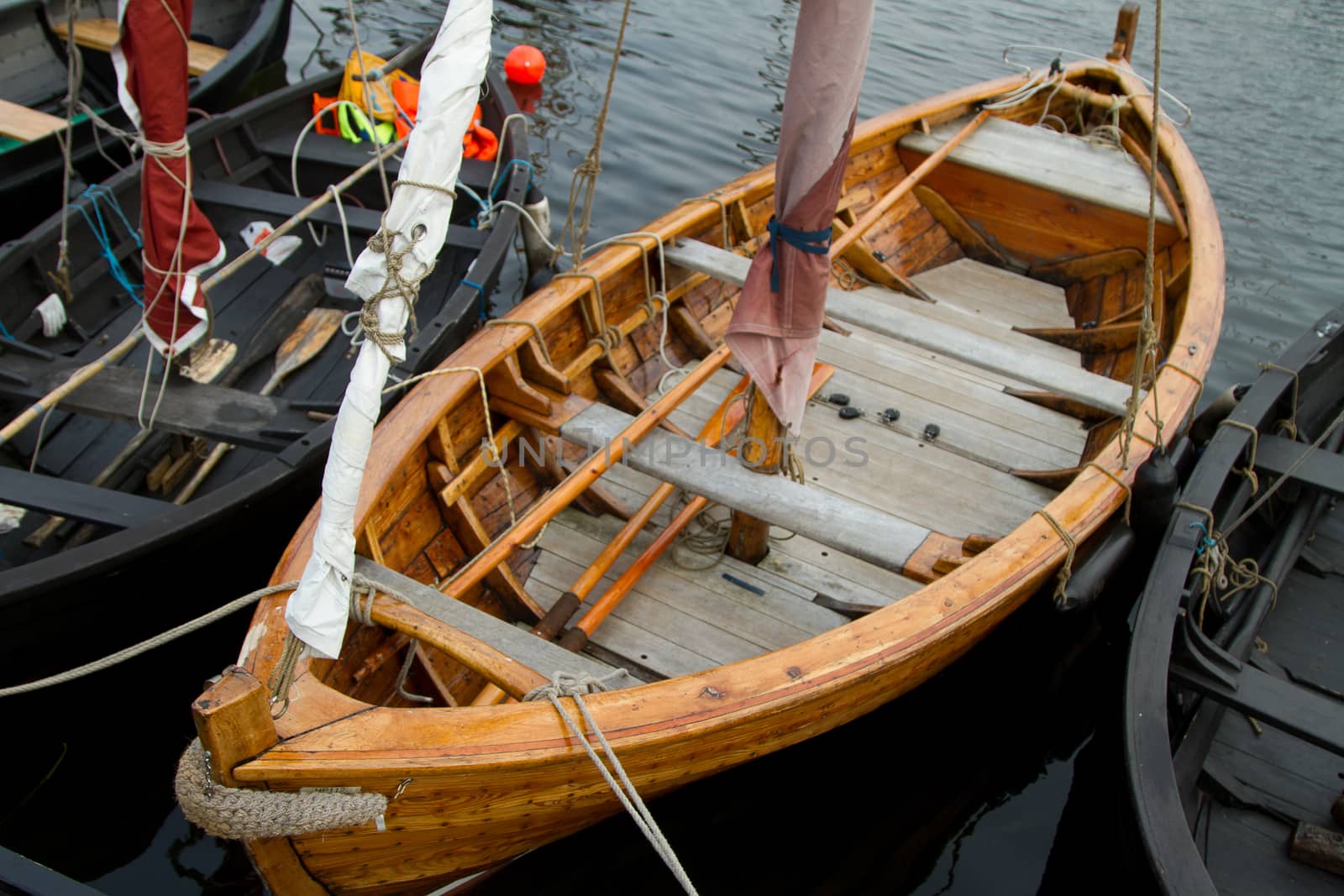 Many boats on the coast in Denmark Scandinavia