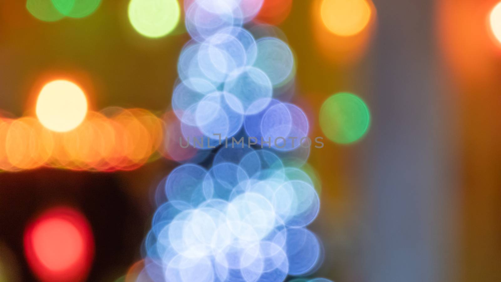 Abstract & Festive background with bokeh defocused lights