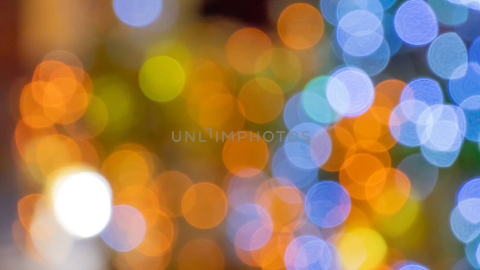 Abstract & Festive background with bokeh defocused lights