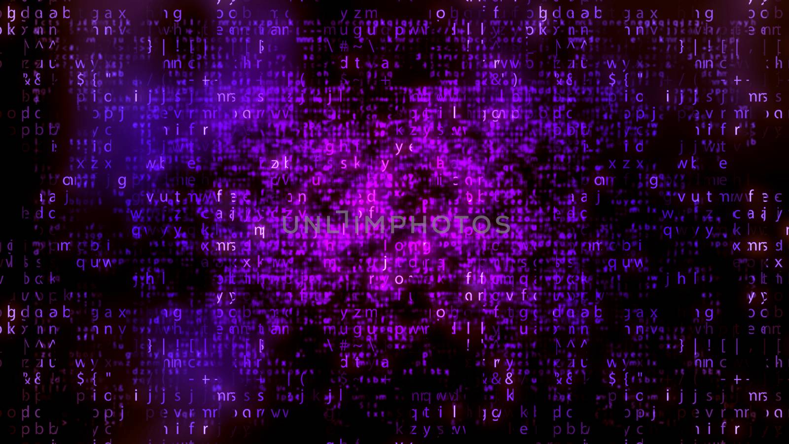 Sparkling Falling Violet Matrix Letters by klss