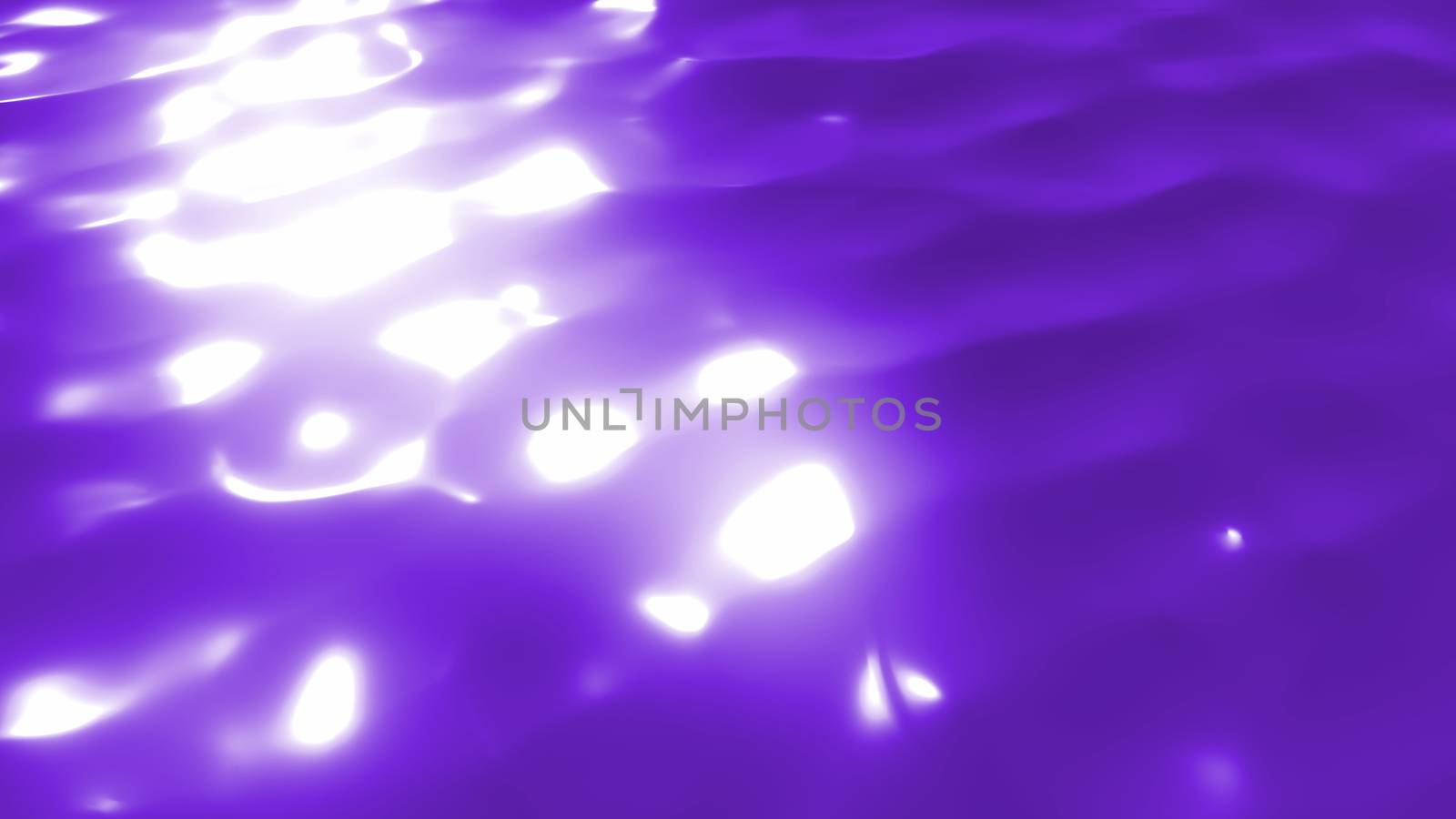 Arty 3d illustration of a light violet ocean wave with a shining sun path. It looks festive, optimistic, and amazing inspiring to create new bright images