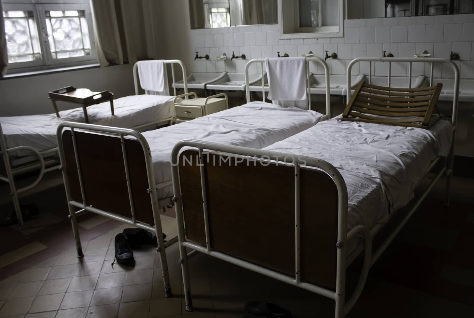 Old hospital beds by celiafoto