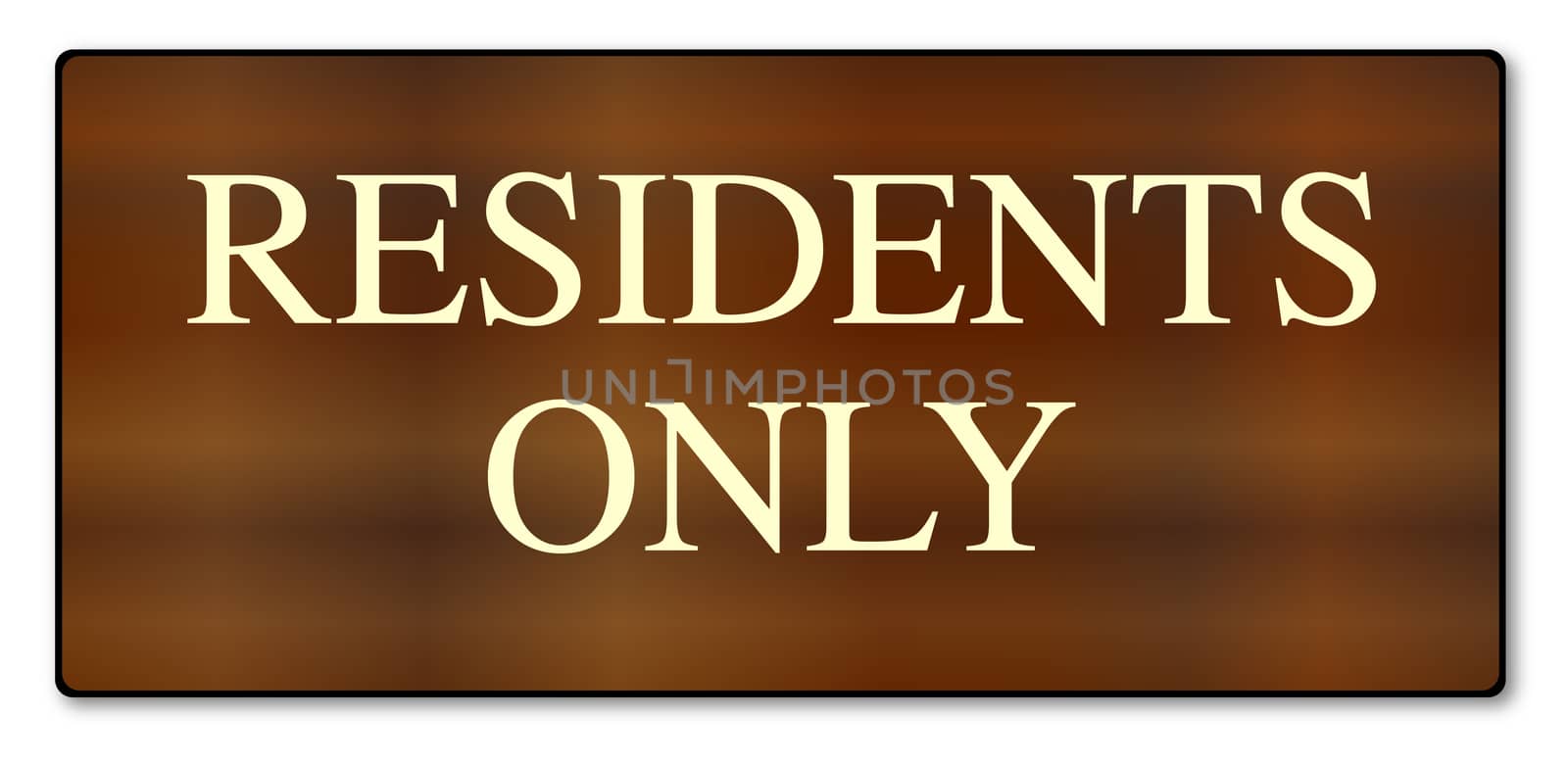 Residents Only Wooden Sign by Bigalbaloo