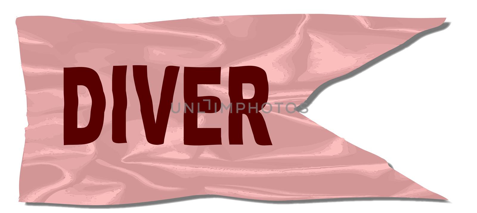 Diver Silk Flag by Bigalbaloo