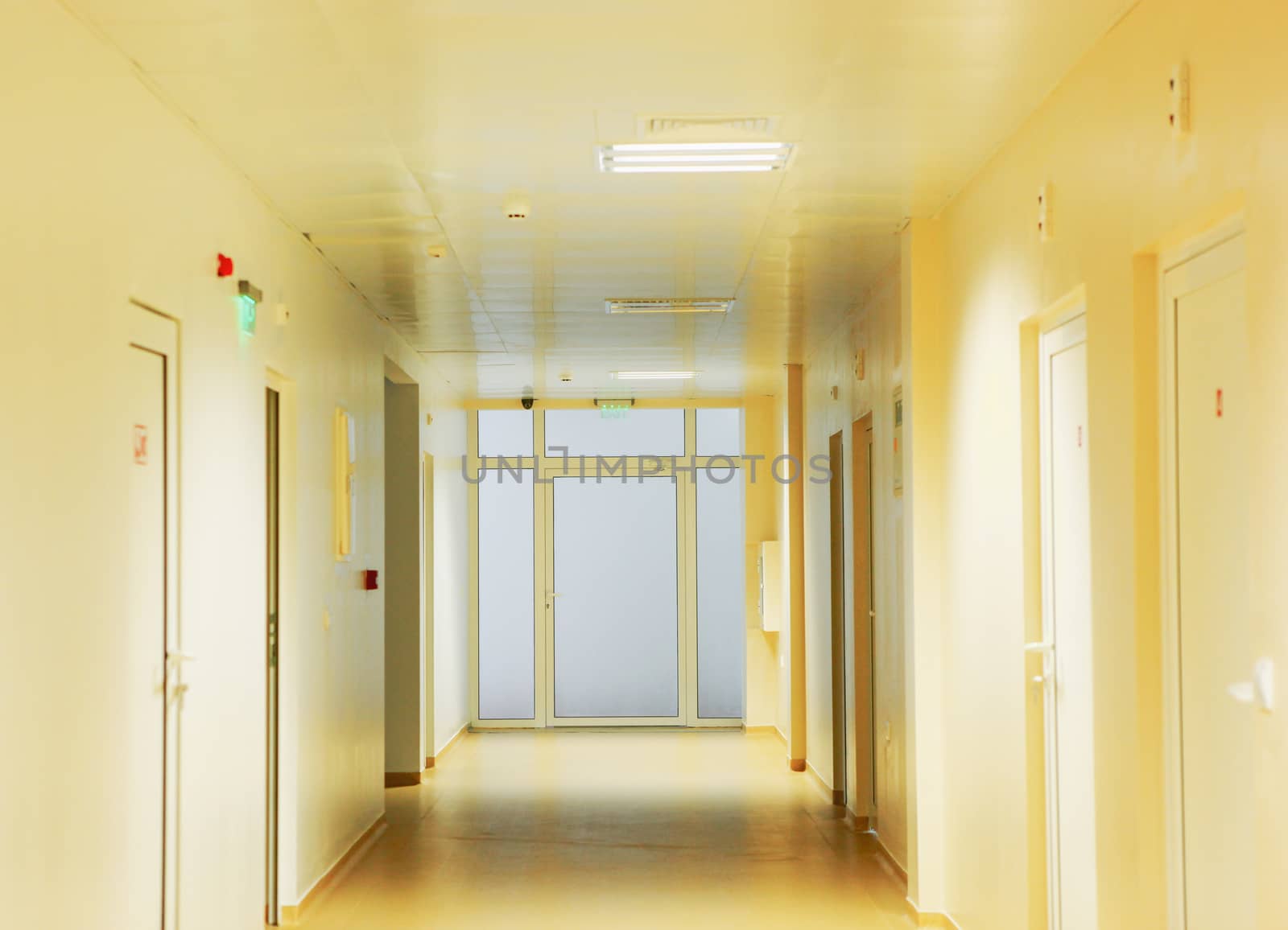 Hospital corridor in a modern clinic