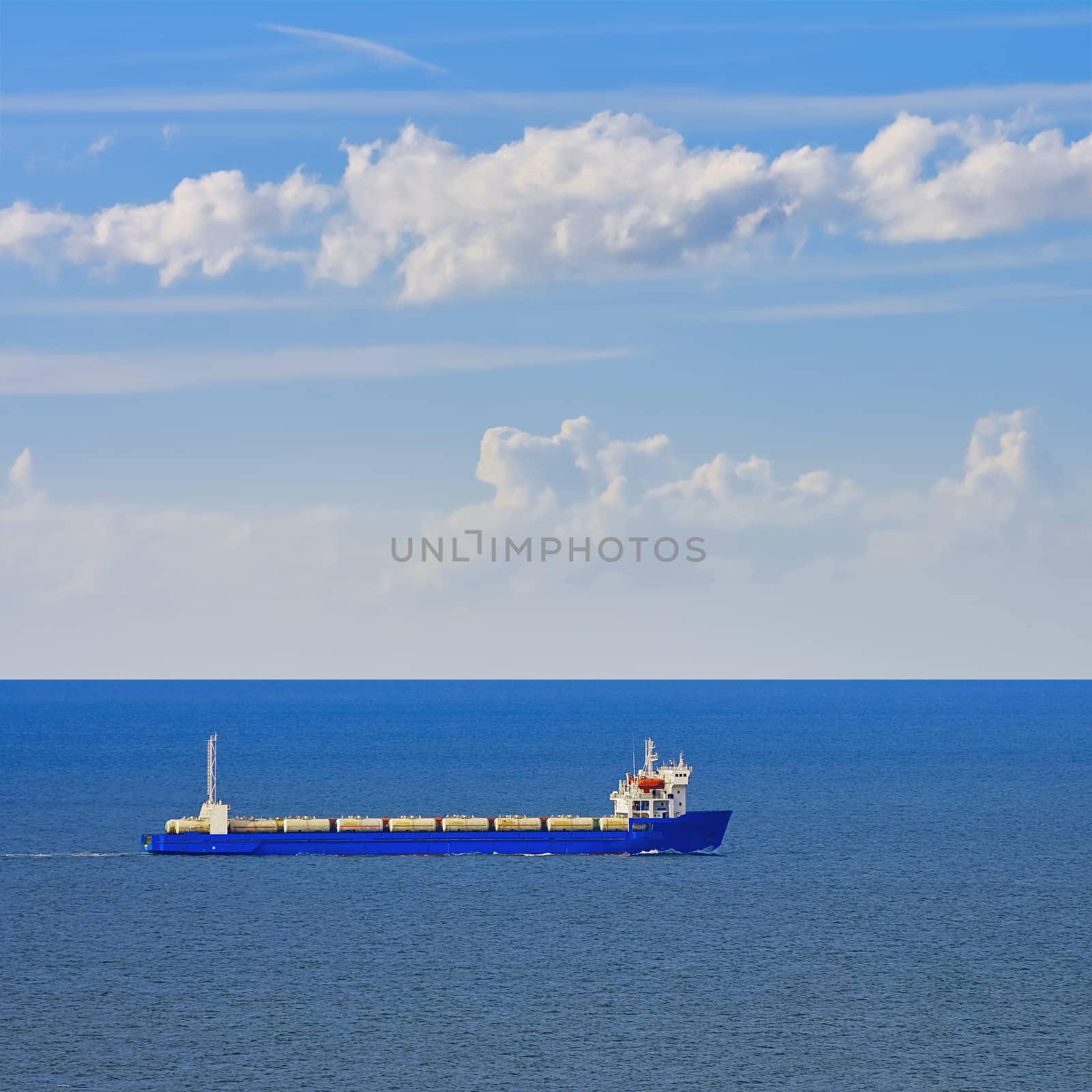 Container Ship in the Sea by SNR