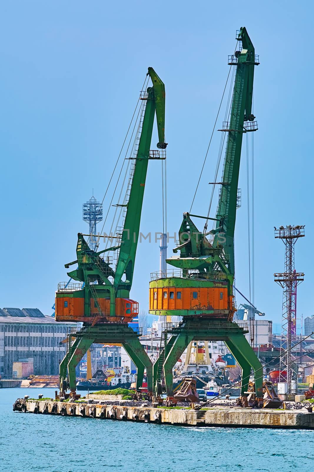 Harbor Crane in the Port of Varna