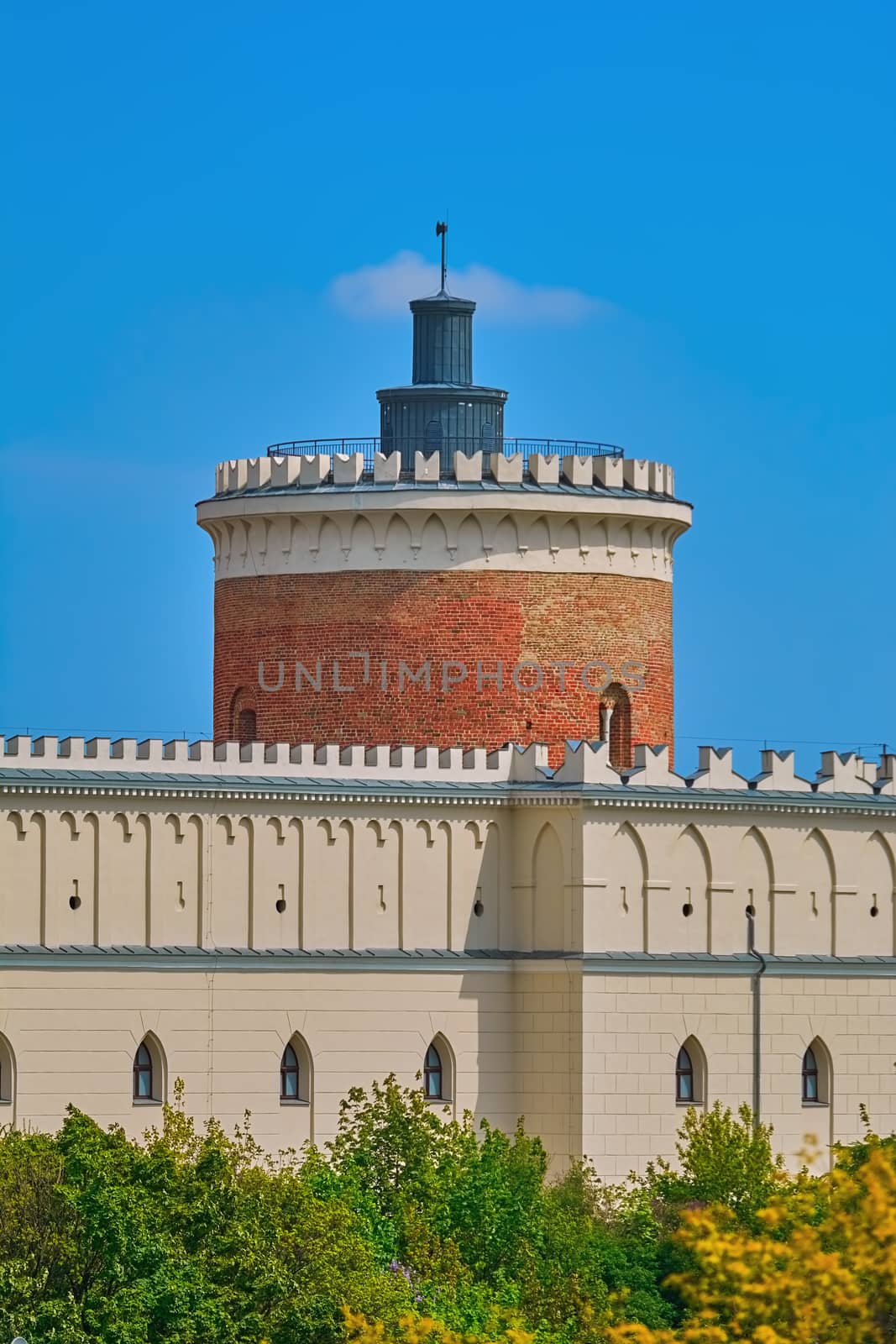 Tower and wall of Lublin Castle, Poland