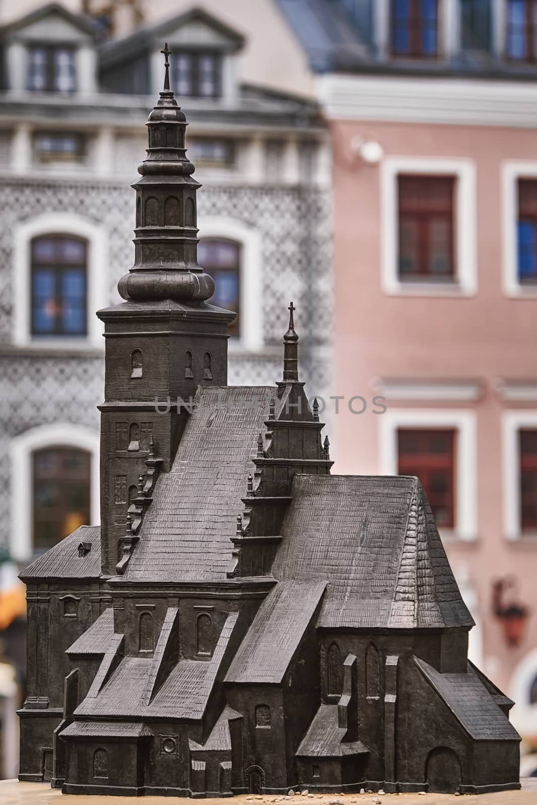 Model of destroyed Parish Church in Lublin, Poland
