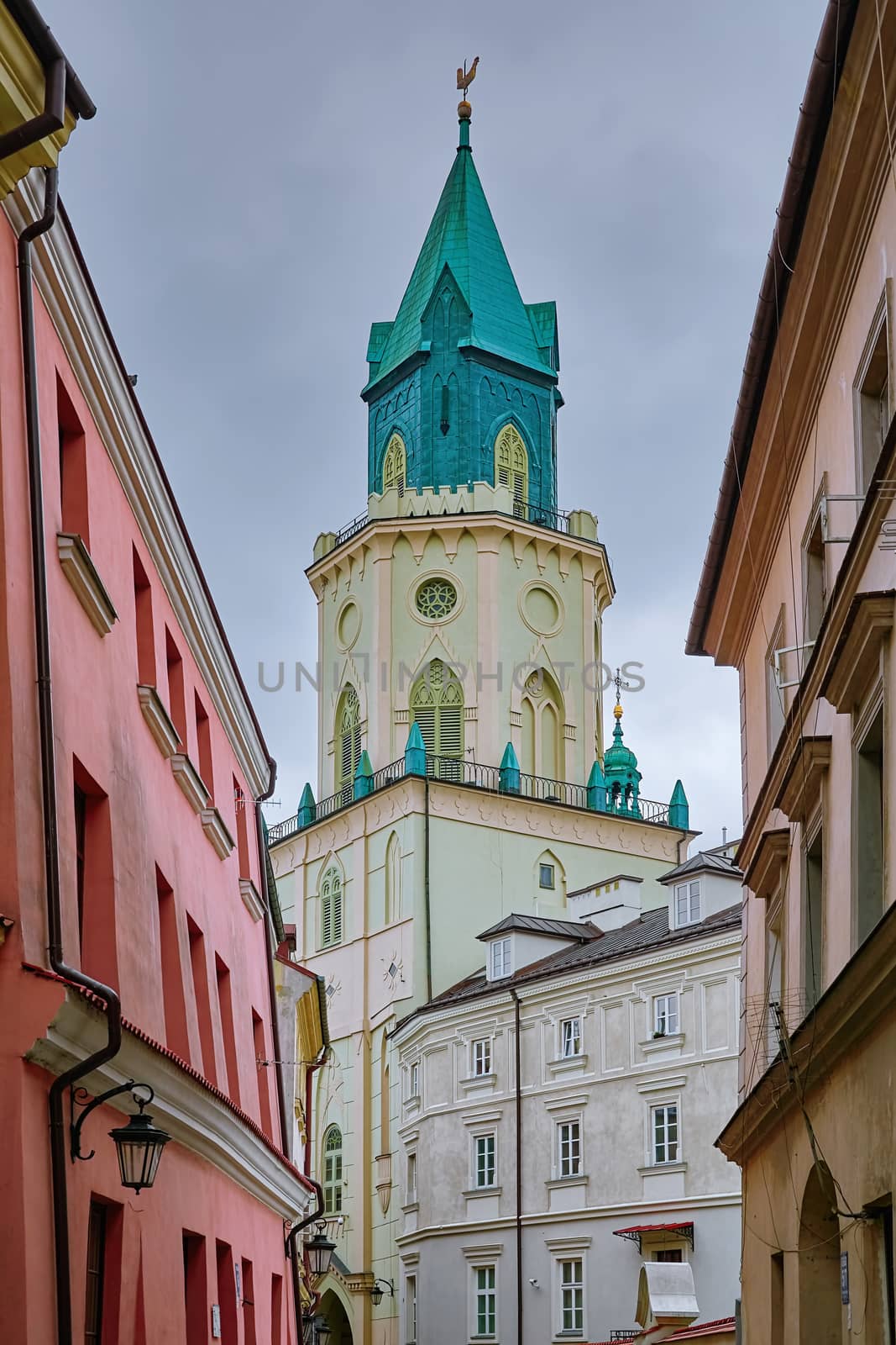 Trinity tower in old town of Lublin, Poland