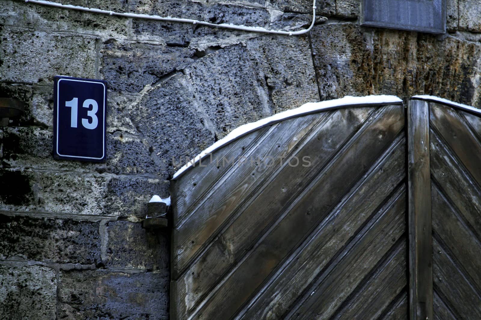Buildings passage in the Old Town, Miesnieku Street 13. Riga architecture. Old house in the Vecriga, Latvia. 