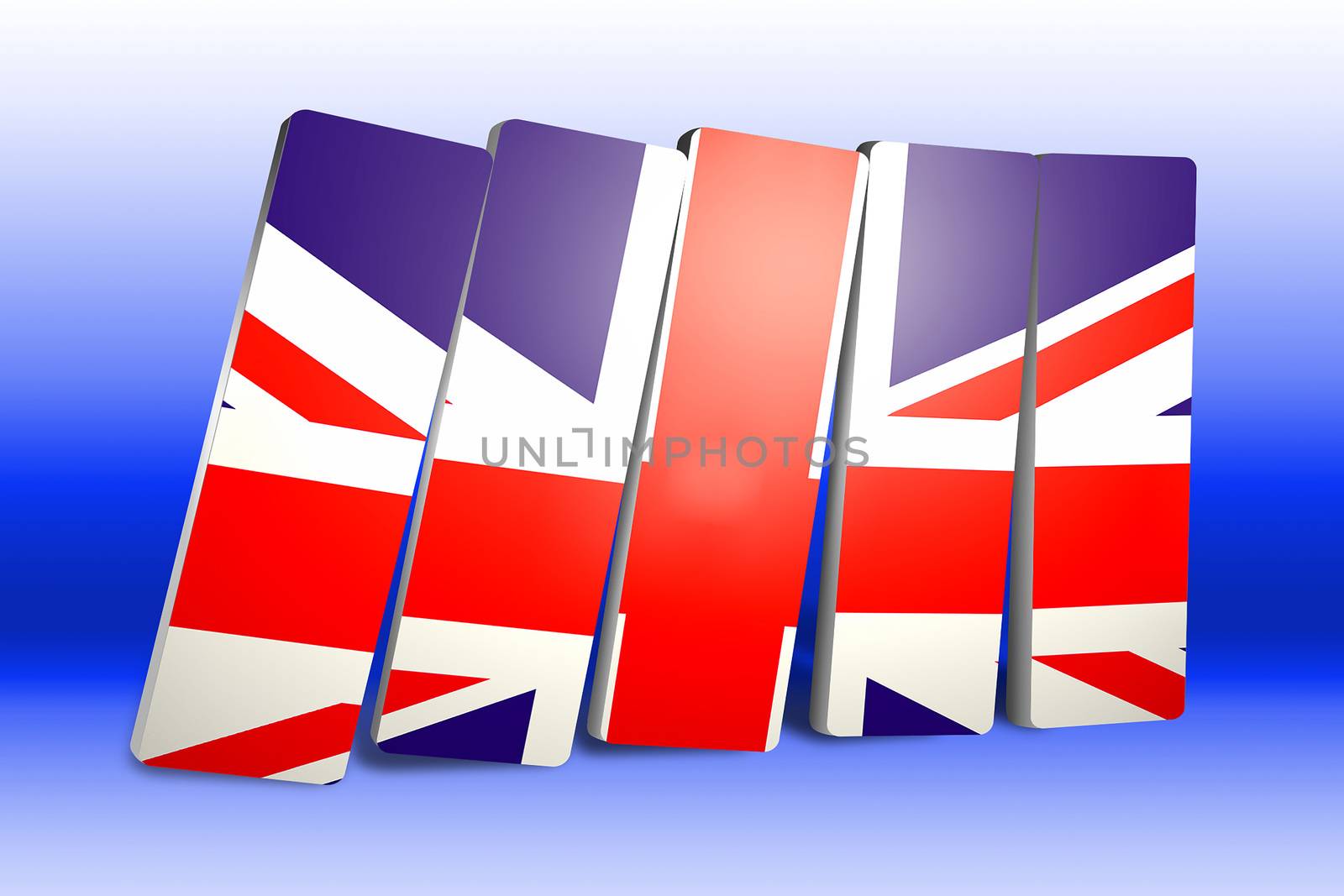 3 D bars with union jack     by JFsPic