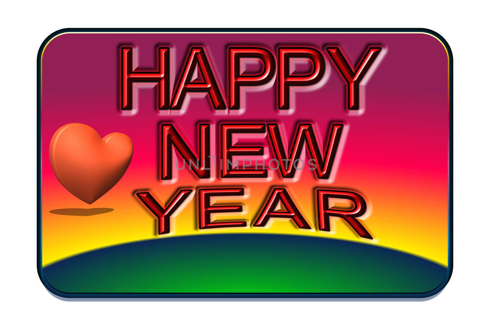 Card with caption Happy New Year          by JFsPic
