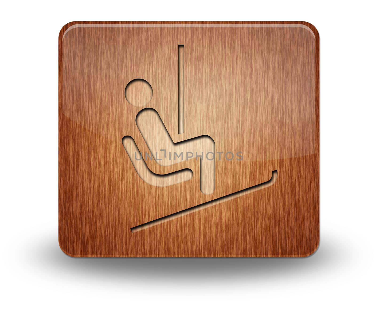 Icon, Button, Pictogram Ski Lift by mindscanner