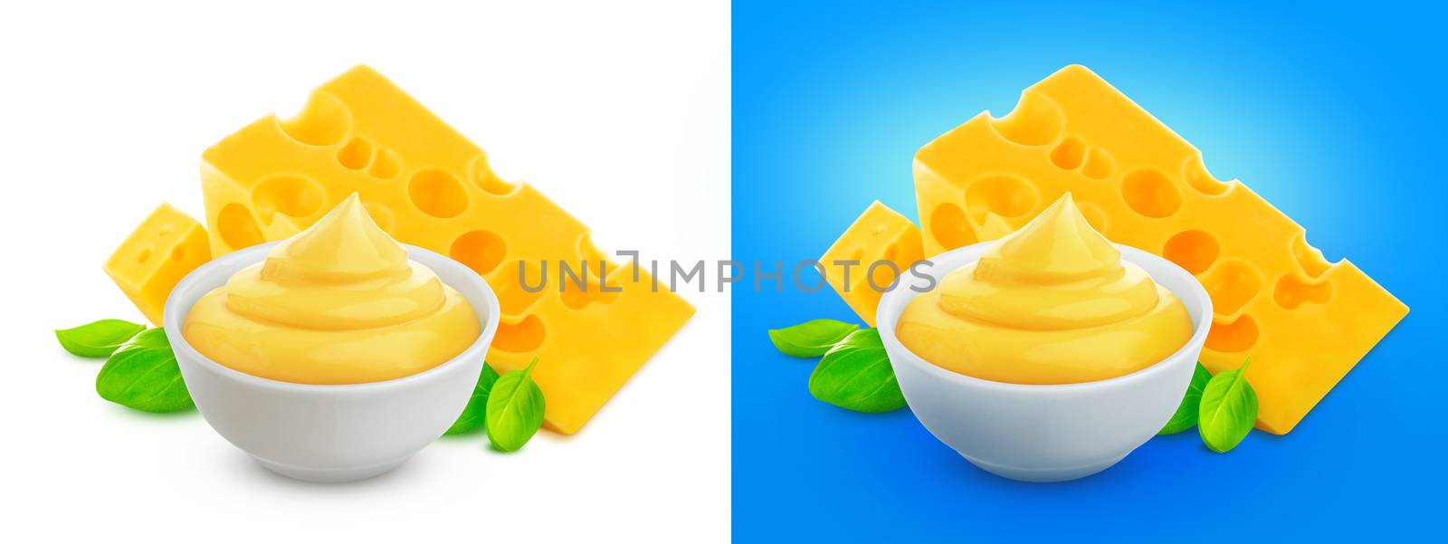 Cheese sauce isolated on white background with clipping path by xamtiw