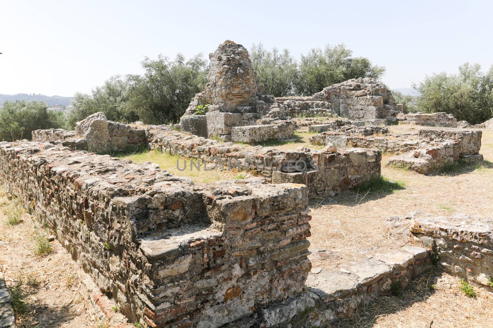 Ruins of the ancient Greek city of Sparta, Peloponnese, Greece