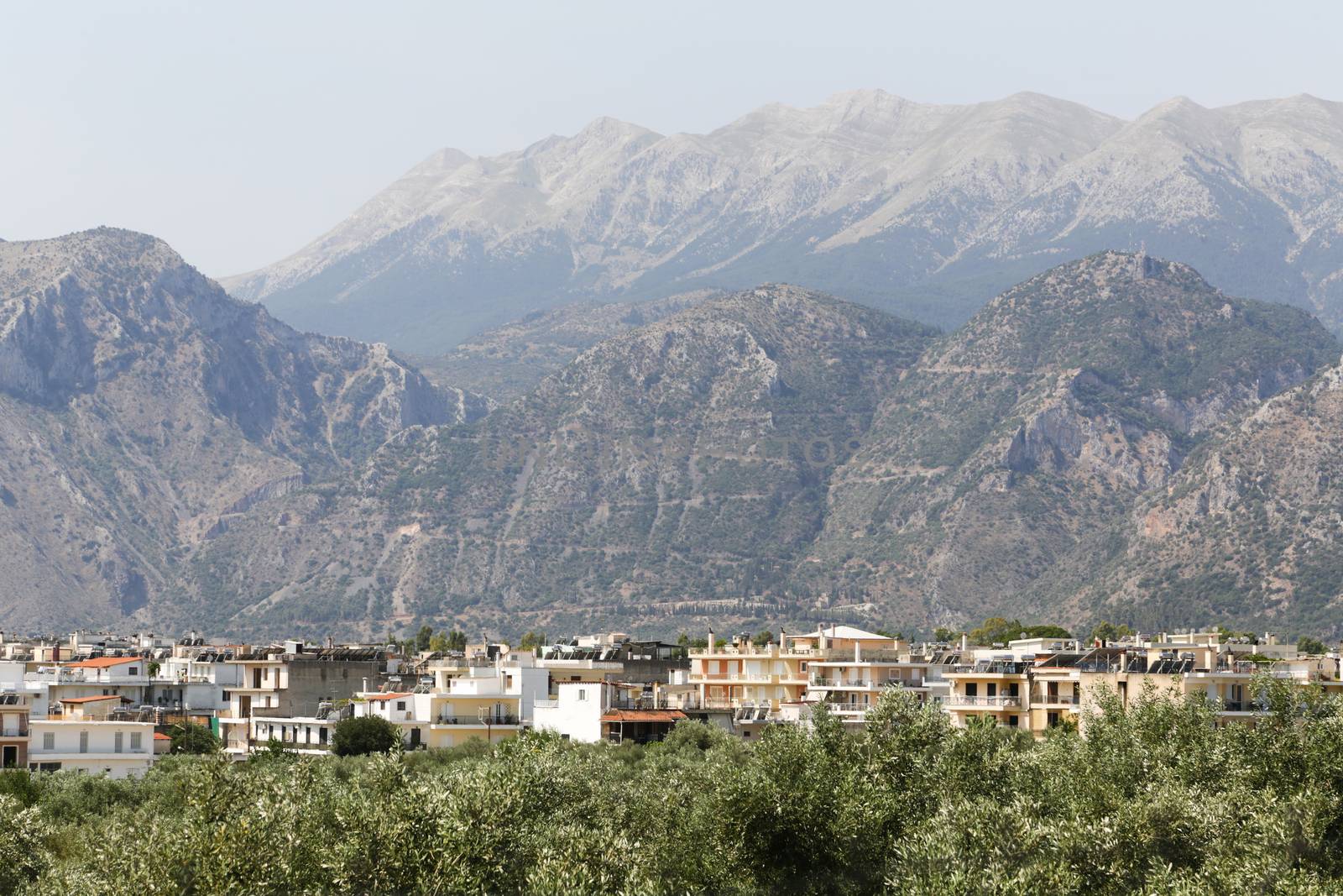 Ruins of the ancient Greek city of Sparta, Peloponnese, Greece