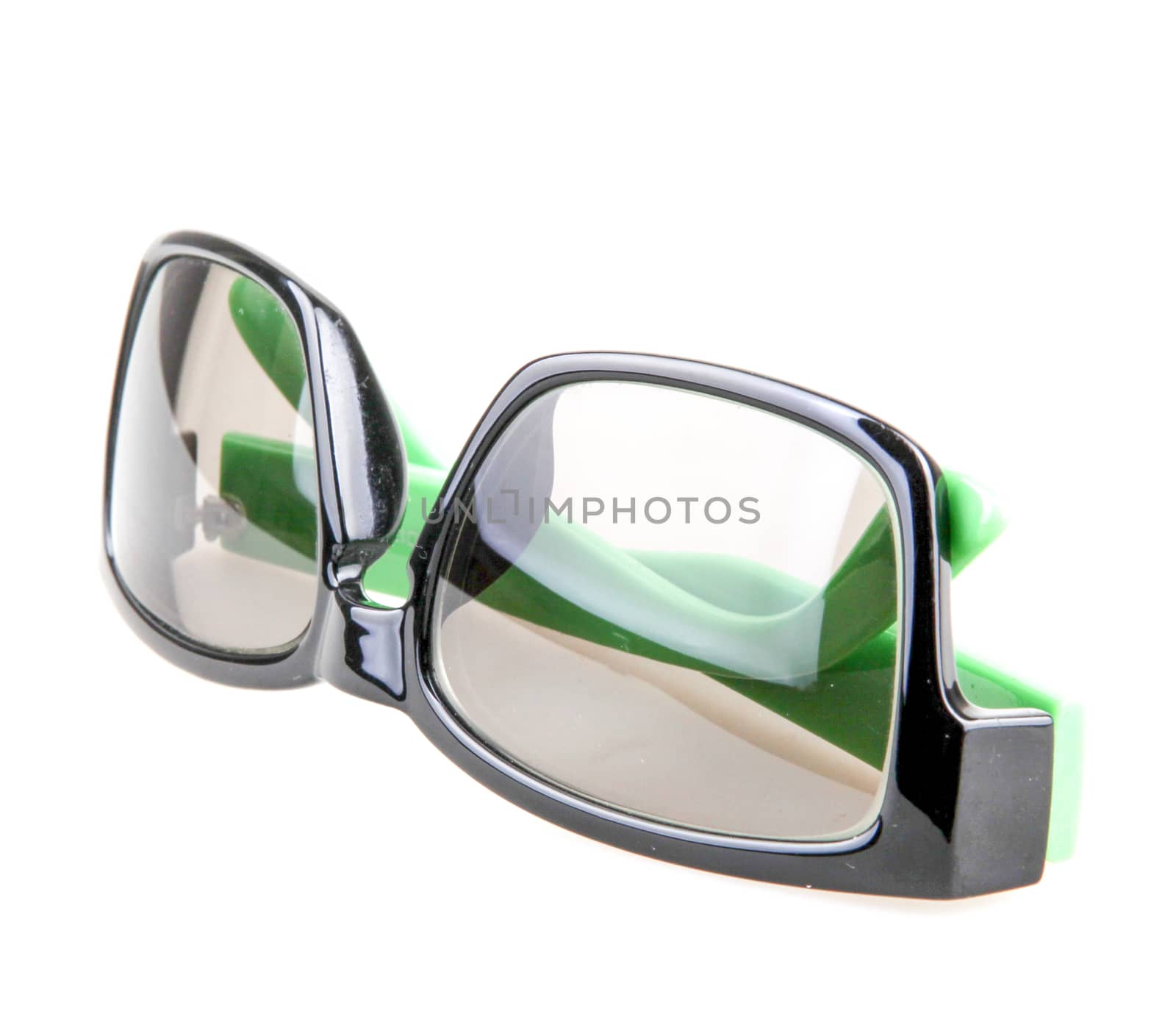 Eyeglasses With Green Rim