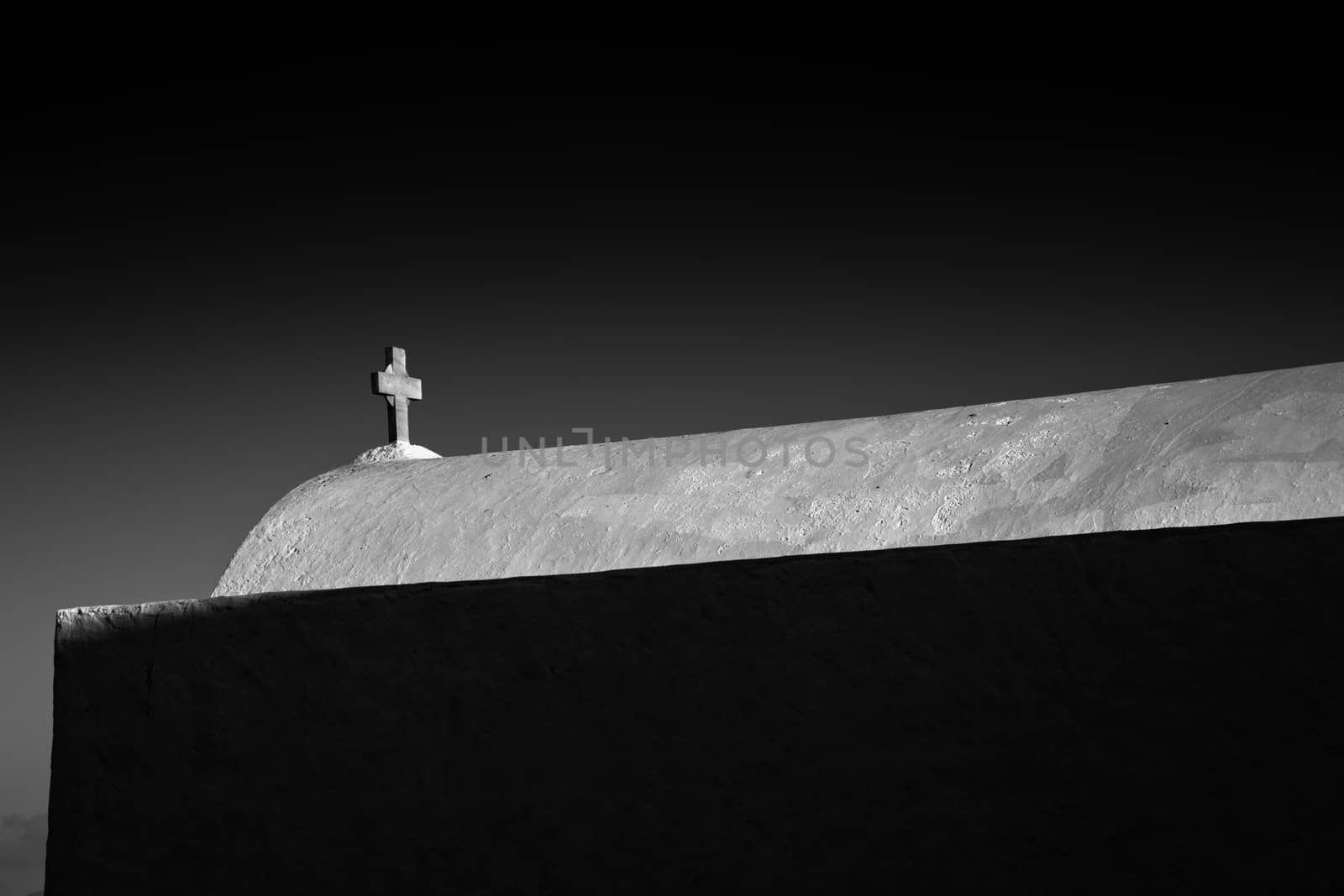 minimalist greek church detail