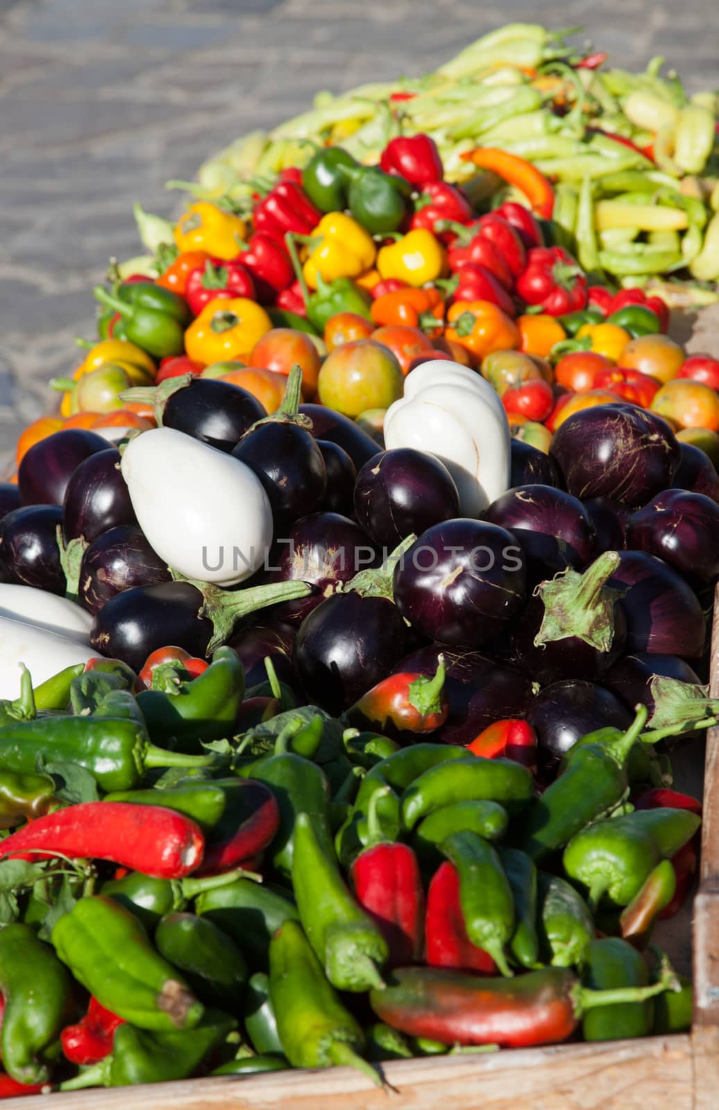 fresh vegetables on the market