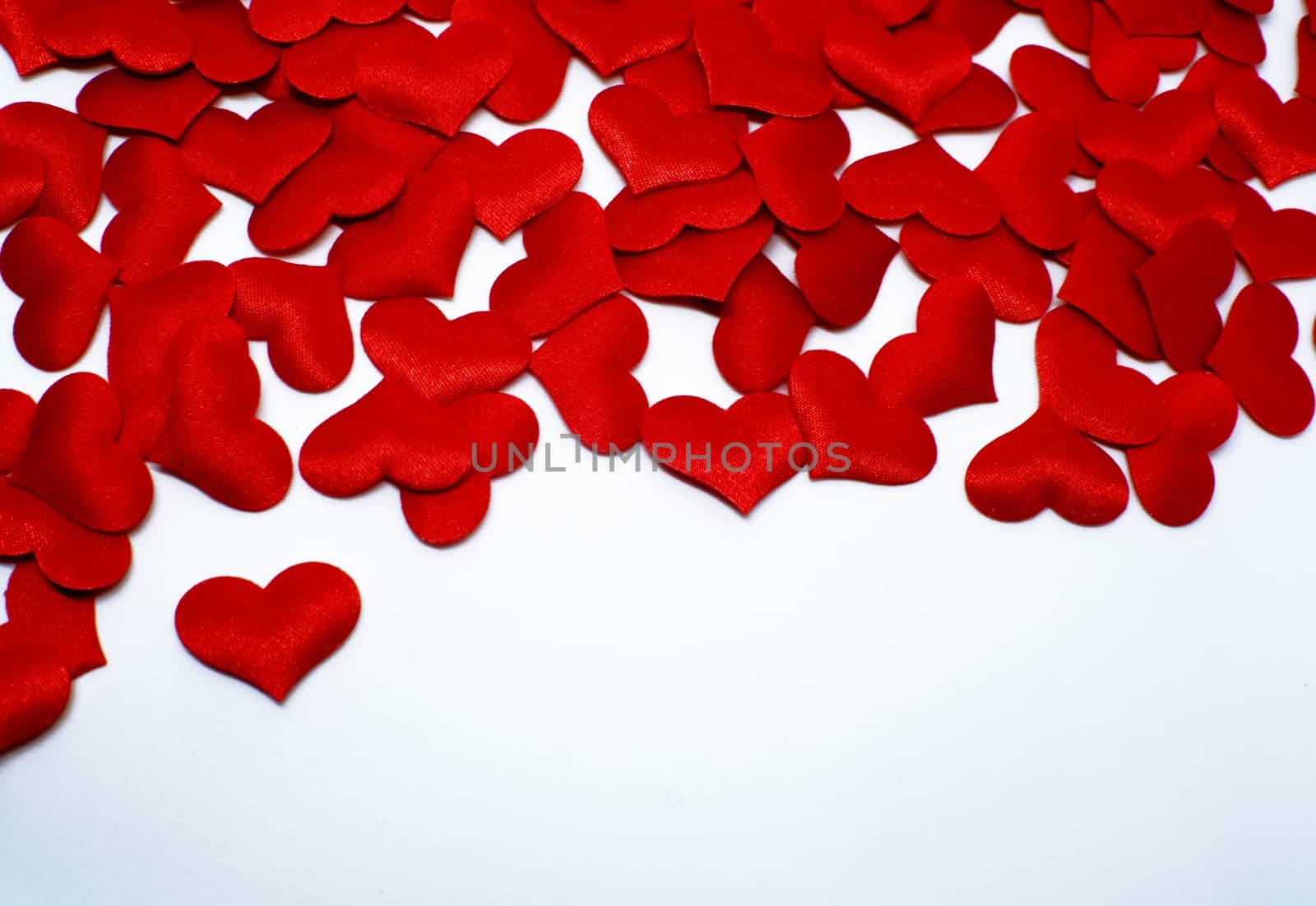 Valentines day background with red hearts. copy space